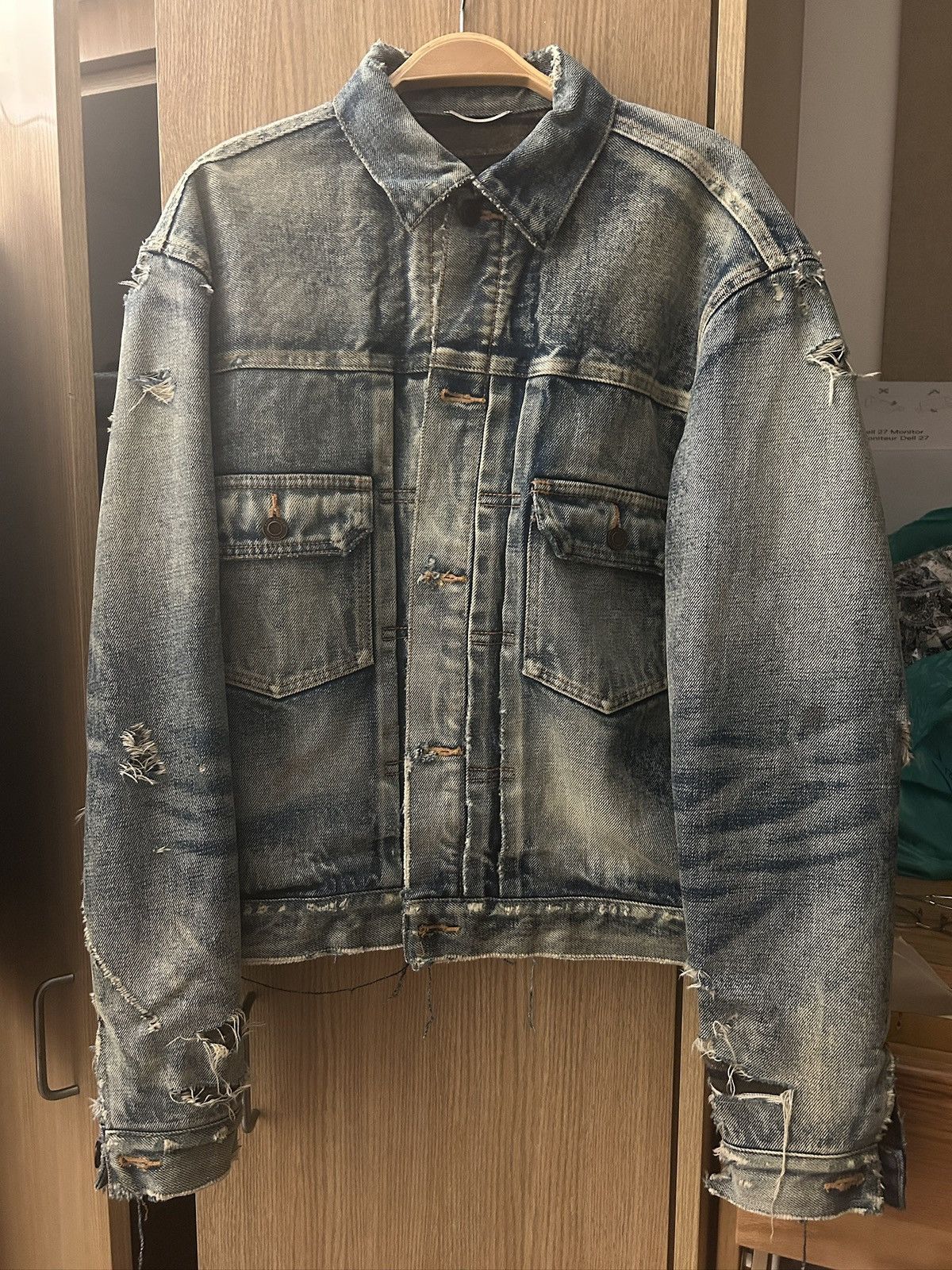 Saint Laurent Paris SLP SS21 Made in Japan Denim Jacket Size US M / EU 48-50 / 2 - 1 Thumbnail
