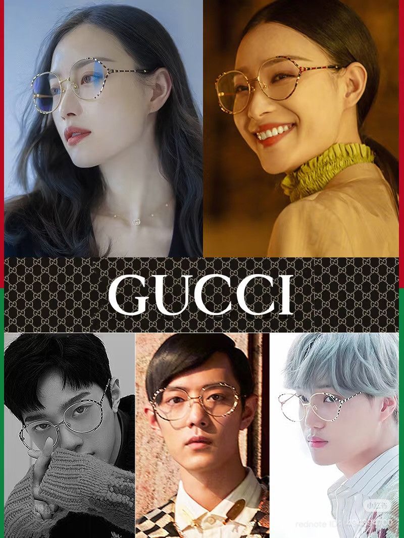 Gucci Gucci Demo Round Ladies Eyeglasses GG0596OA 003 58 Size ONE SIZE - 7 Thumbnail