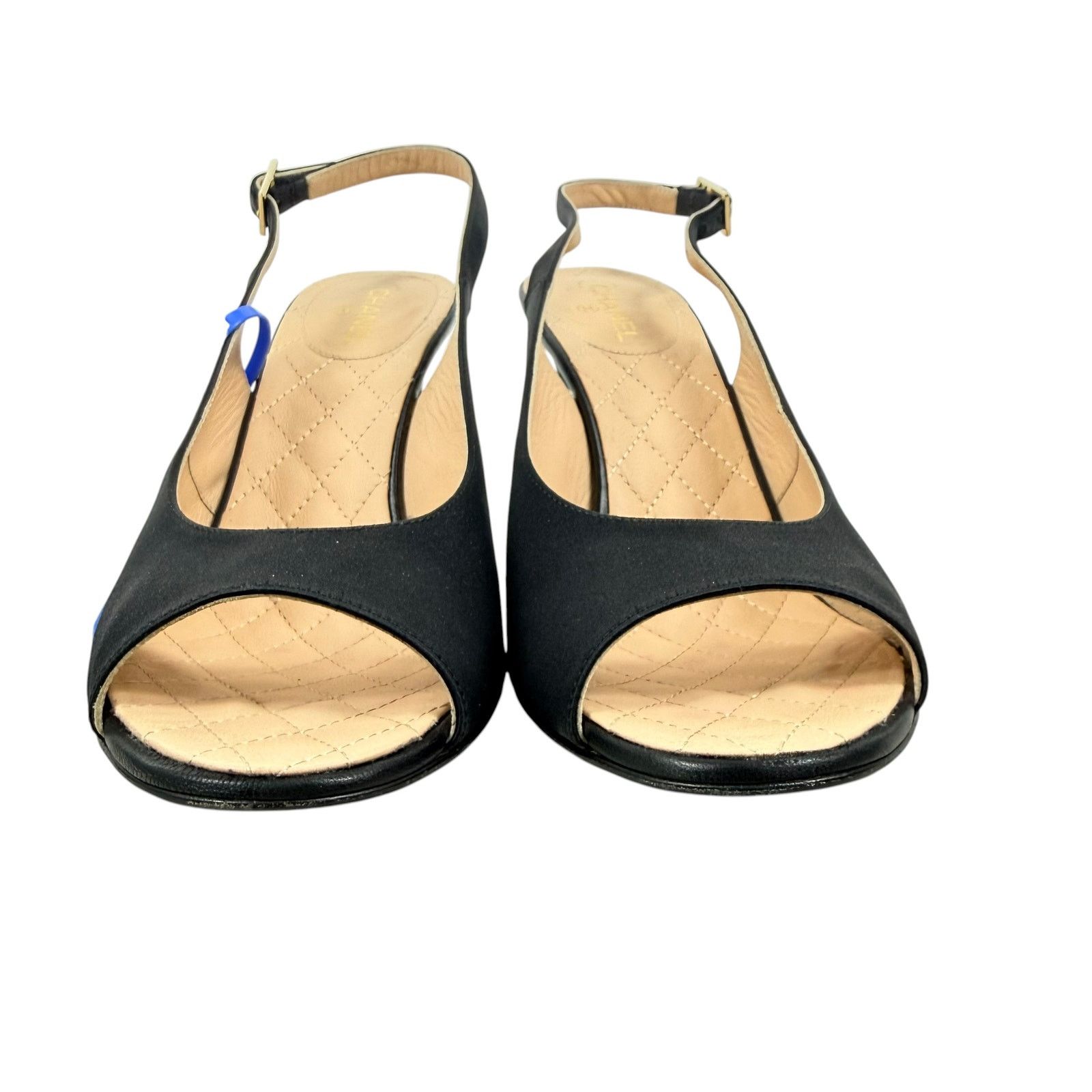 Chanel Chanel 2015 CC Logo Runway Lucite Slingback Pumps Black Size US 10 / IT 40 - 4 Thumbnail