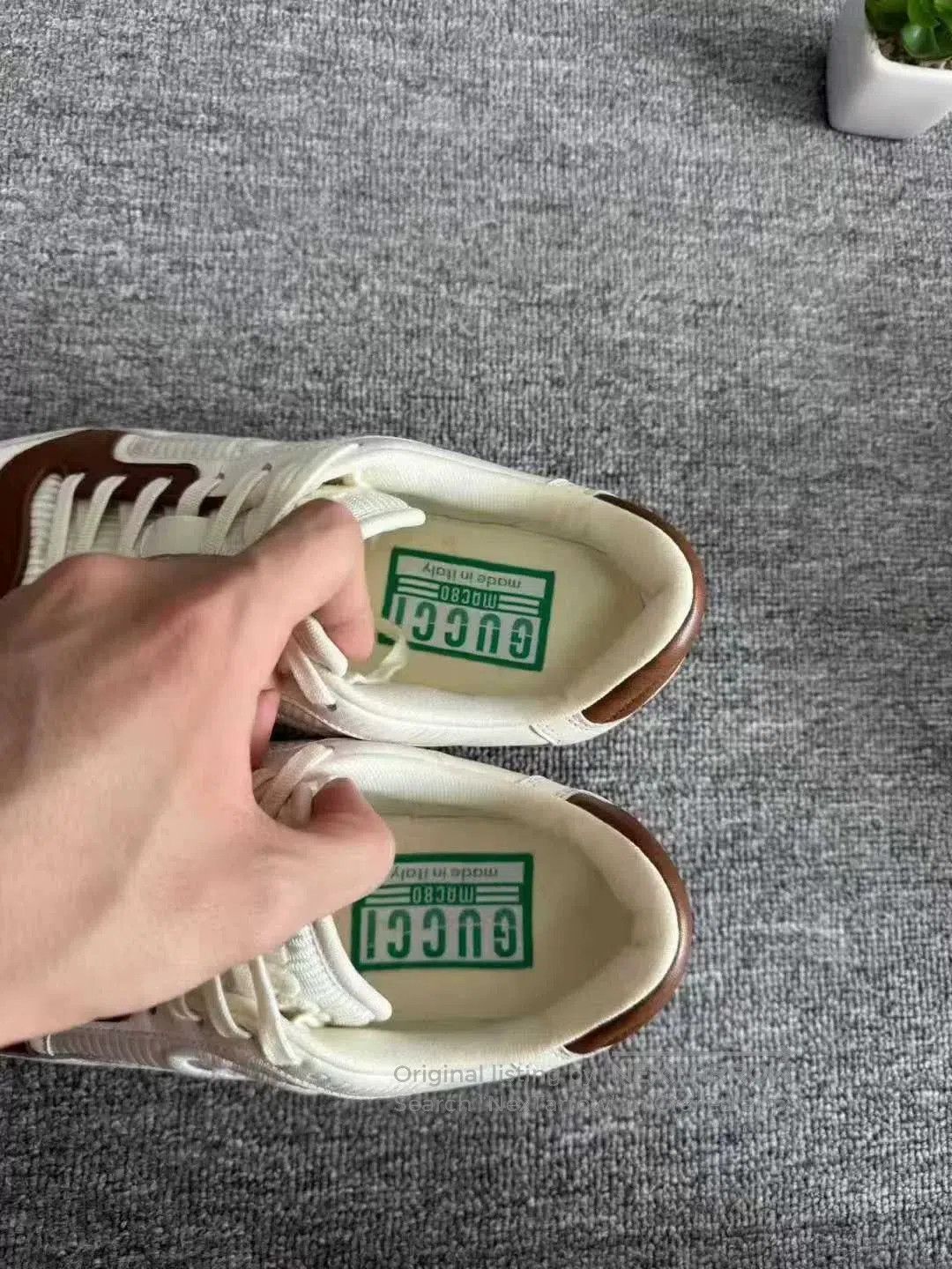 Gucci gucci mac80 white brown sneakers size 41. Size US 8 / EU 41 - 4 Thumbnail