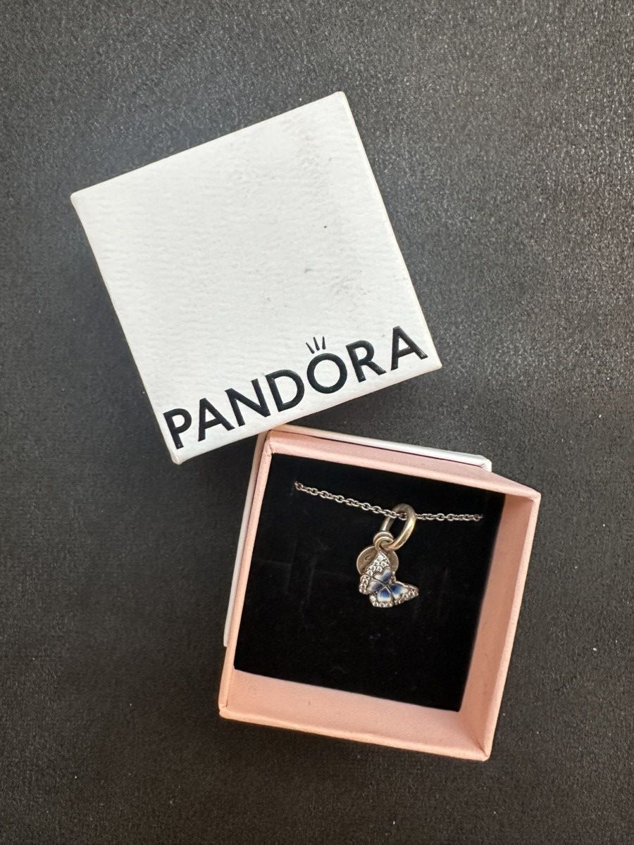 pandora Silver Pandora Necklace with Butterfly Pendant Size ONE SIZE - 1 Thumbnail