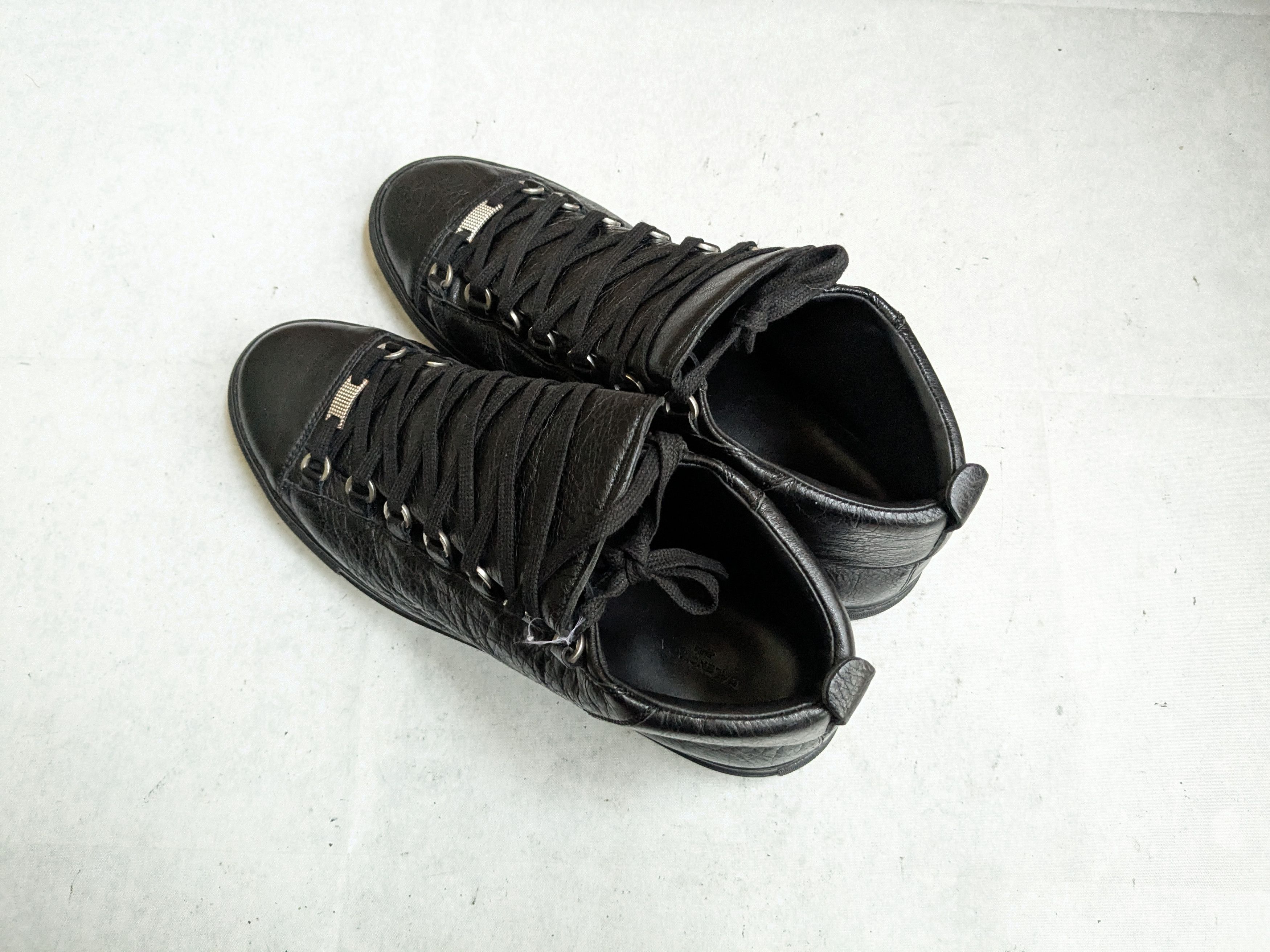 Balenciaga Balenciaga Arena Sneakers Black 13 High Tops Leather Size US 13 / EU 46 - 12 Thumbnail