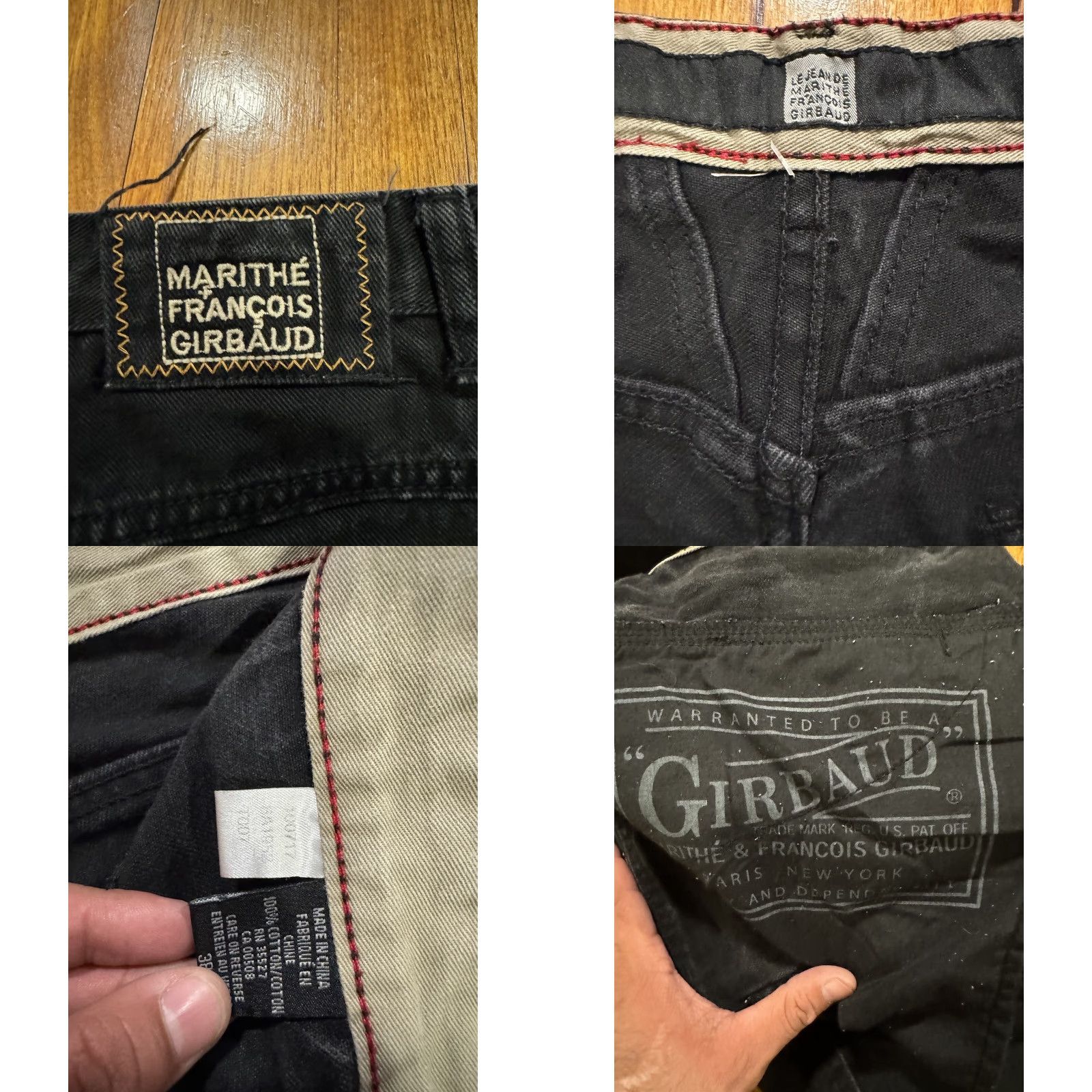 Vintage Marithe Francois Girbaud Denim Shorts Mens Bermuda 90s Y2K Black Wash Size 38/40 Distinctive Tag Size US 40 / EU 56 - 8 Thumbnail