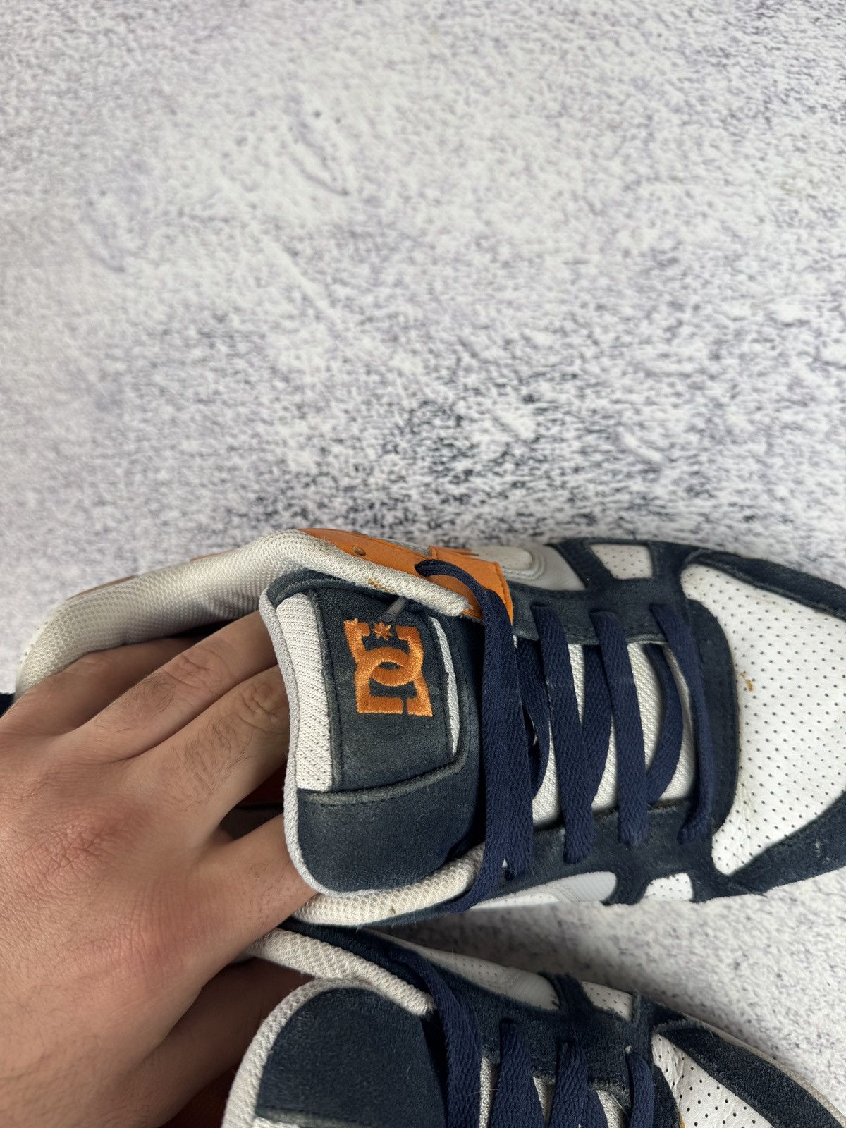DC DC Shoes Court Graffik Navy Orange White Y2K Skate Sneakers Size US 8 / EU 41 - 14 Thumbnail