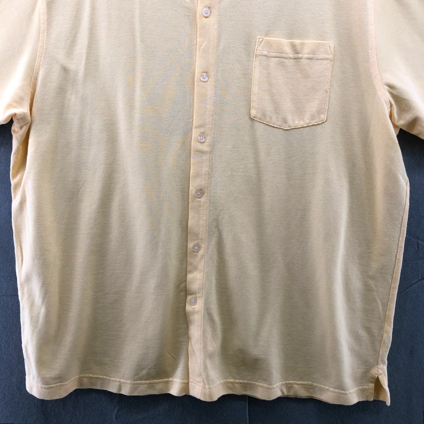 Brooks Brothers Brooks Brothers Knit Short Sleeve Shirt Mens XL Yellow Button Up Pocket Cotton Size US XL / EU 56 / 4 - 4 Thumbnail