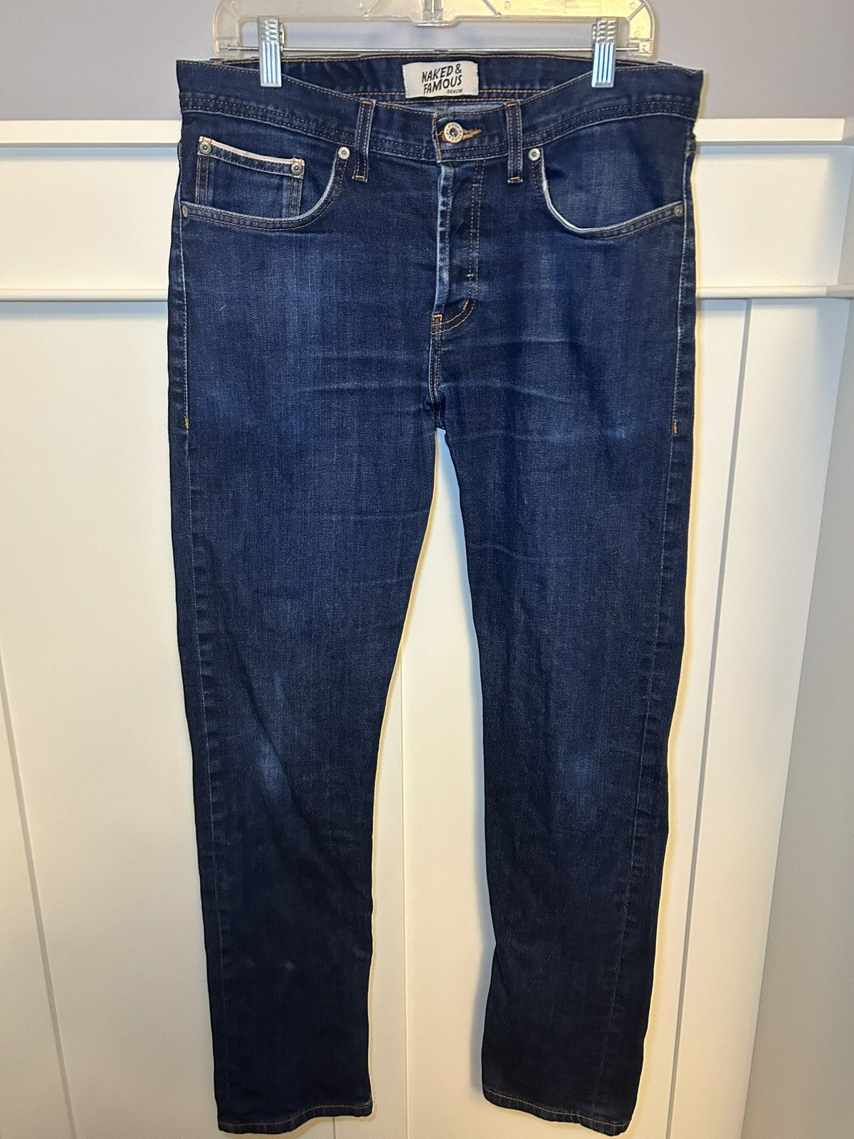 Naked & Famous Naked & Famous 11oz Indigo Selvedge Denim slim jeans Size US 31 - 1 Thumbnail