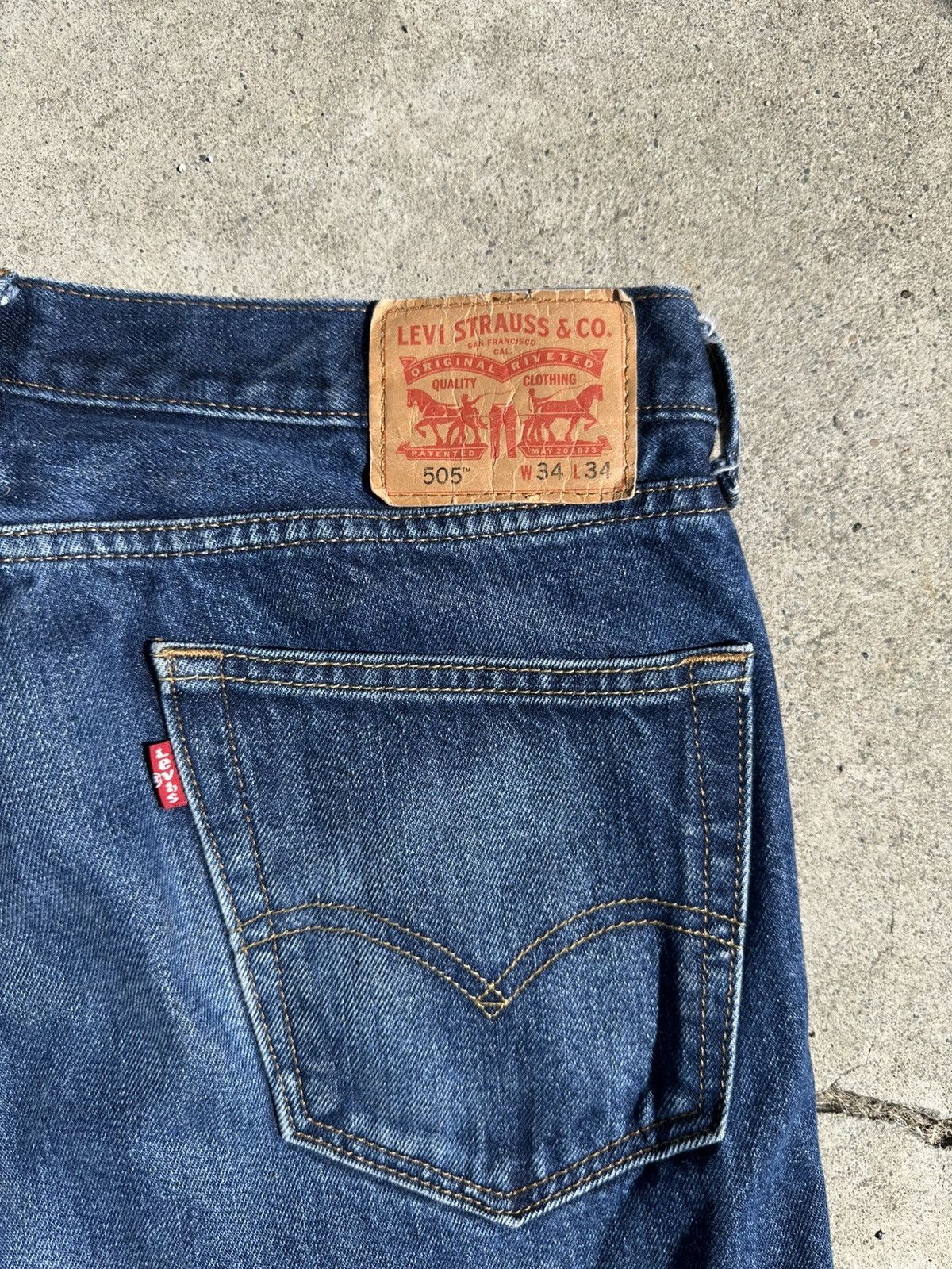 Levi's Levis 505 blue jeans Size US 34 / EU 50 - 4 Thumbnail