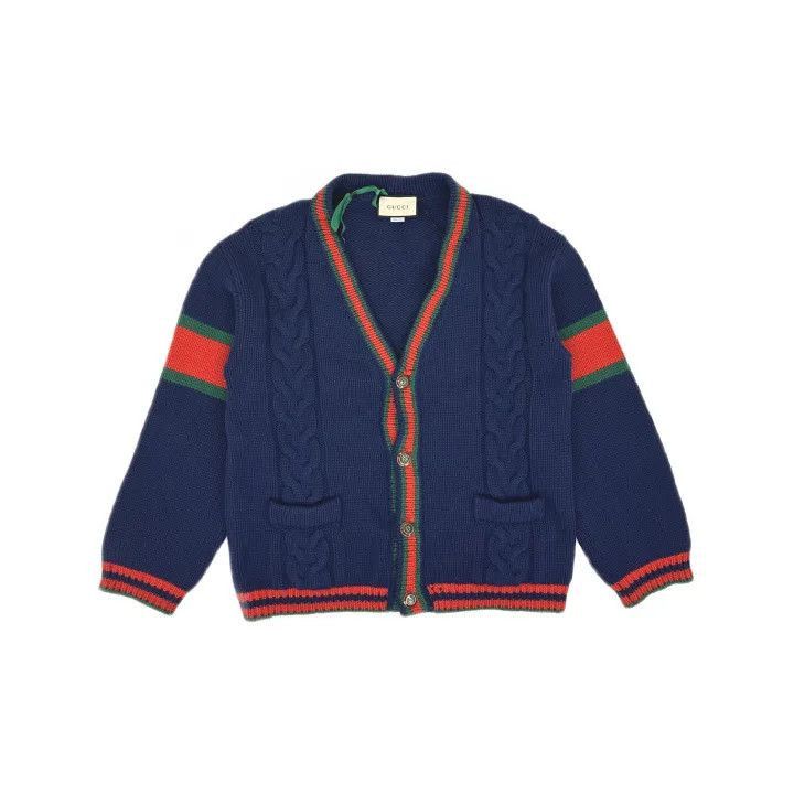 Gucci Gucci Gucci Colorblocked V-Neck Cardigan for Men -2506 Size US L / EU 52-54 / 3 - 1 Thumbnail