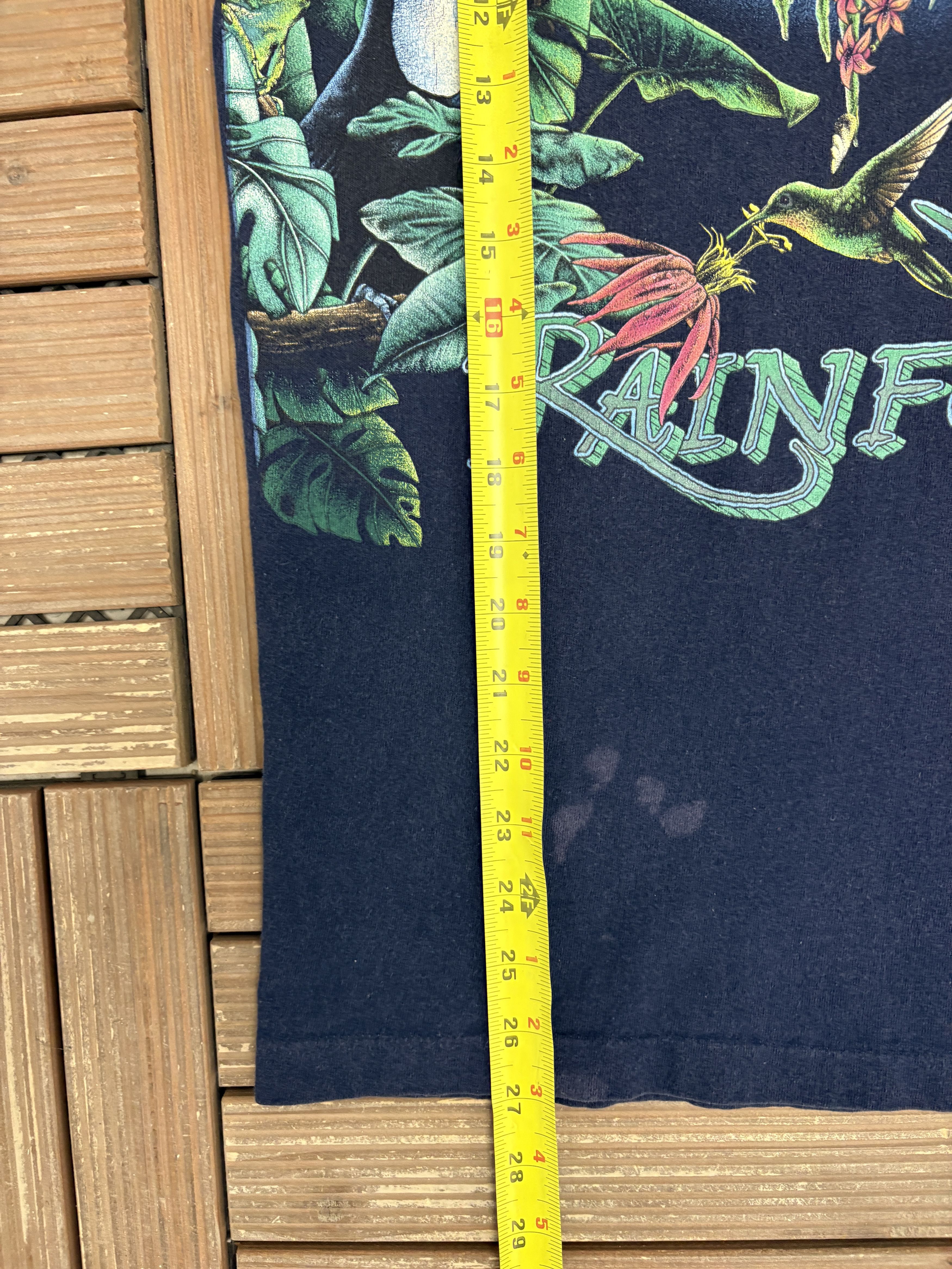 Vintage Wake Up To The Rainforest Vintage Blue T-Shirt Tee Size US M / EU 48-50 / 2 - 9 Thumbnail