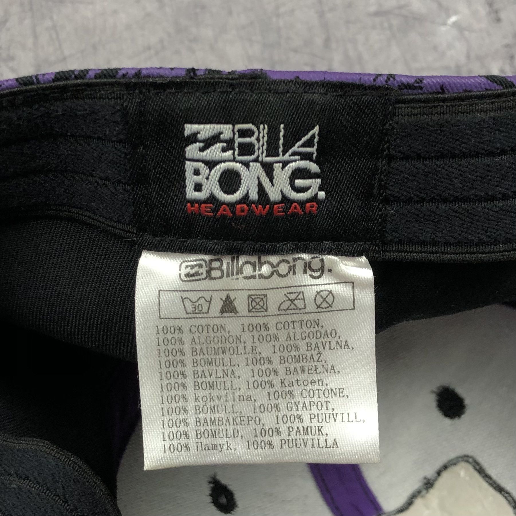 Billabong Y2K Billabong Purple Skulls Cap AOP Size ONE SIZE - 7 Thumbnail