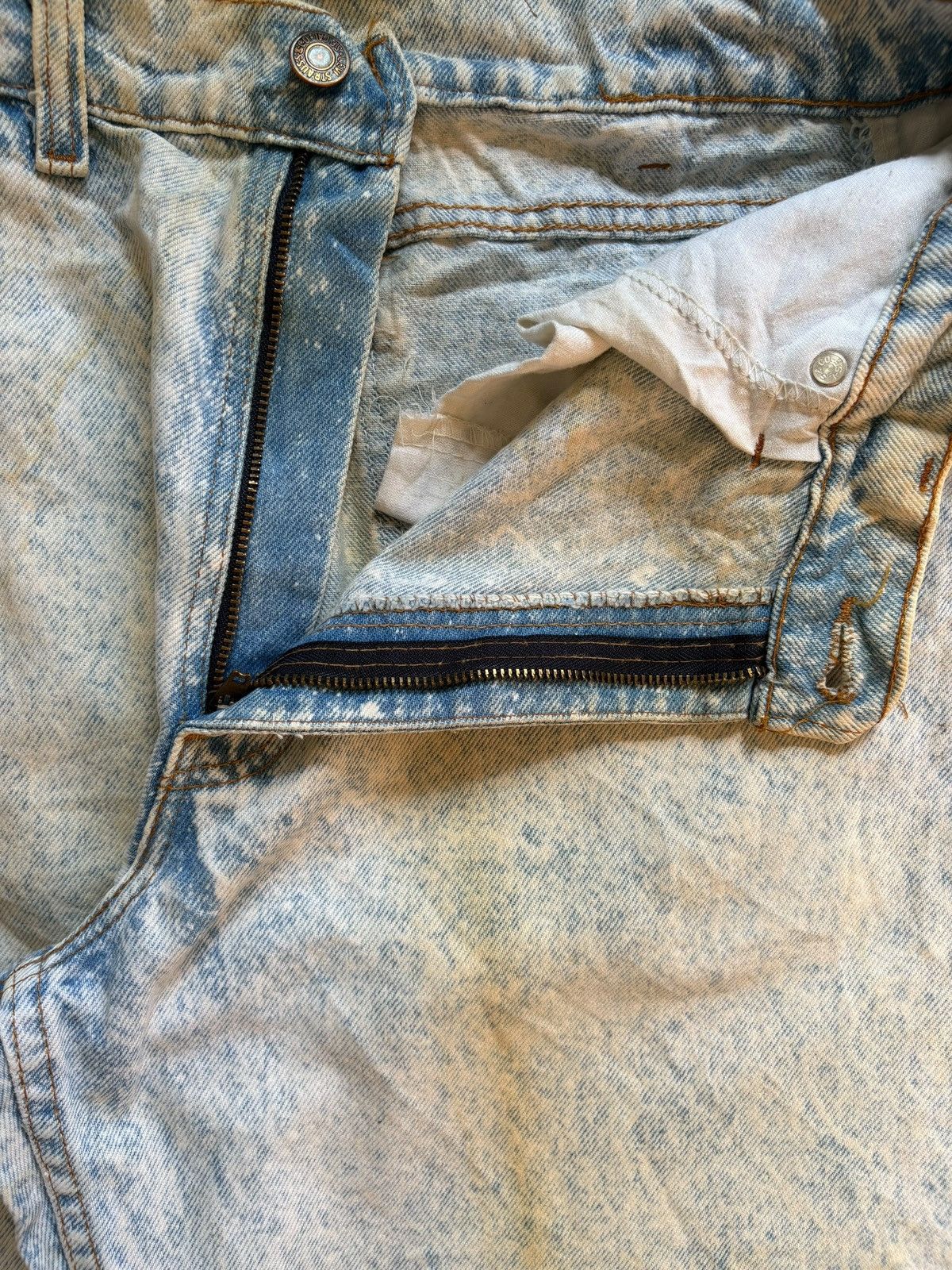 Levi's Vintage 90s Levis 661 Orange Tab Bleached Jeans Size US 32 / EU 48 - 9 Thumbnail