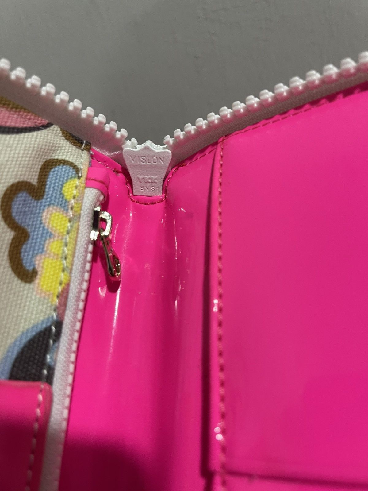 See by Chloe See by Chloé Long Zip File Wallet - Neon Pink Embossed Logo Size ONE SIZE - 6 Thumbnail