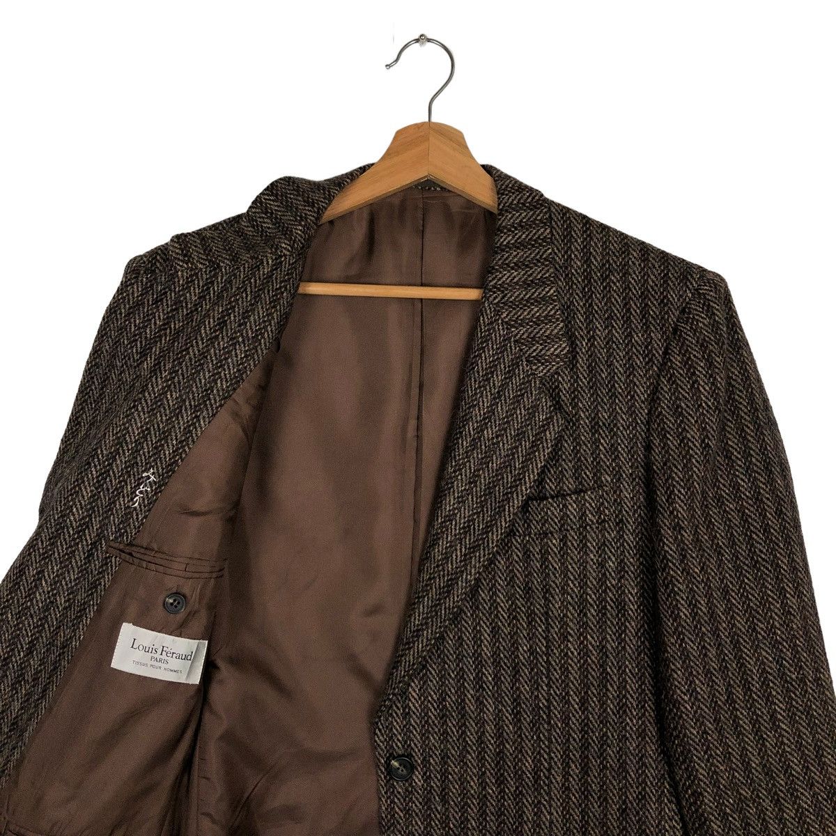 Vintage 💥Rare Double Breast Pin Striped Jacket Louis Feraud Paris Size US M / EU 48-50 / 2 - 7 Thumbnail