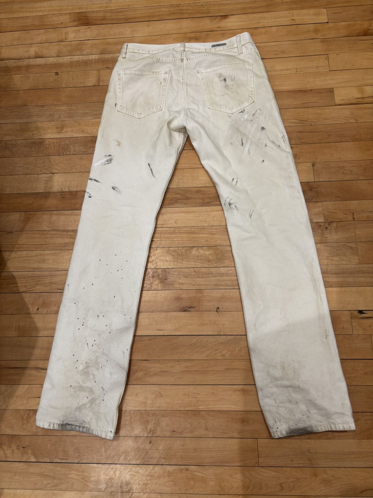 Helmut Lang Helmut Lang lowrise painted jeans Size US 30 / EU 46 - 2 Thumbnail