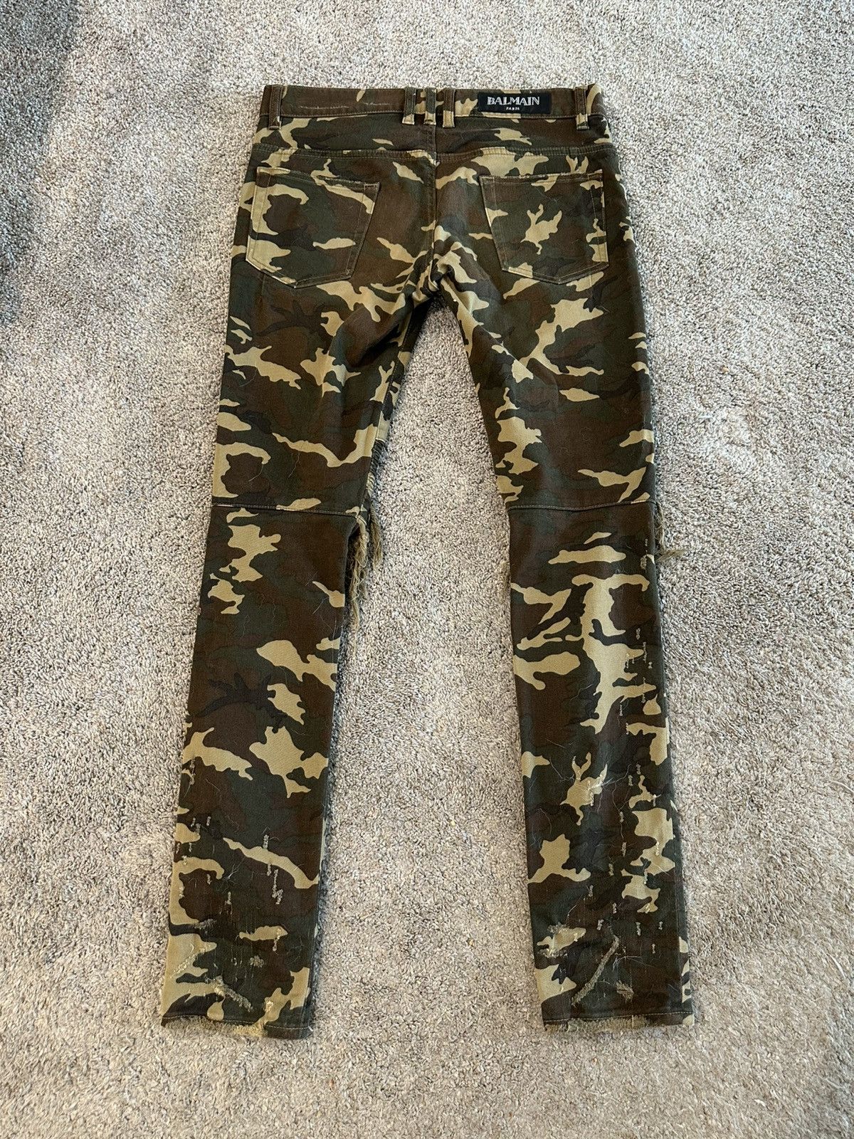 Balmain Balmain Camo Distressed Jeans Size US 29 - 2 Thumbnail