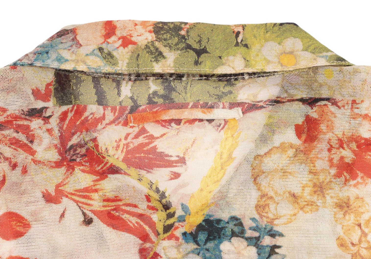 Jean Paul Gaultier Floral Print Power Net Shirt in Red Other 48 Size US M / EU 48-50 / 2 - 10 Thumbnail