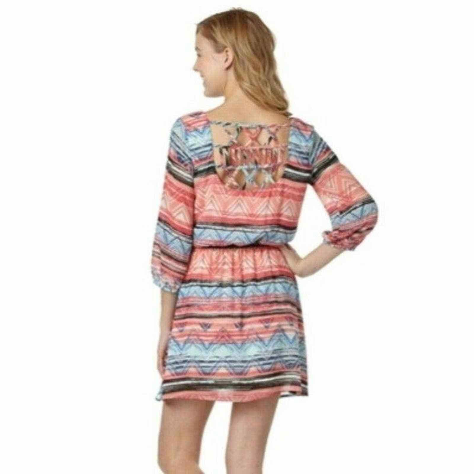 Other Heart Soul Juniors Women Belted Lattice Back Peasant Dress B Size L / US 10 / IT 46 - 10 Thumbnail