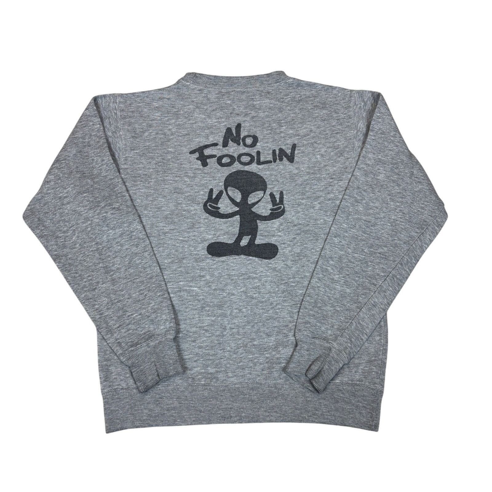 Vintage Vintage 90s Alien No Foolin Sweatshirt Men's Medium Size US M / EU 48-50 / 2 - 1 Thumbnail