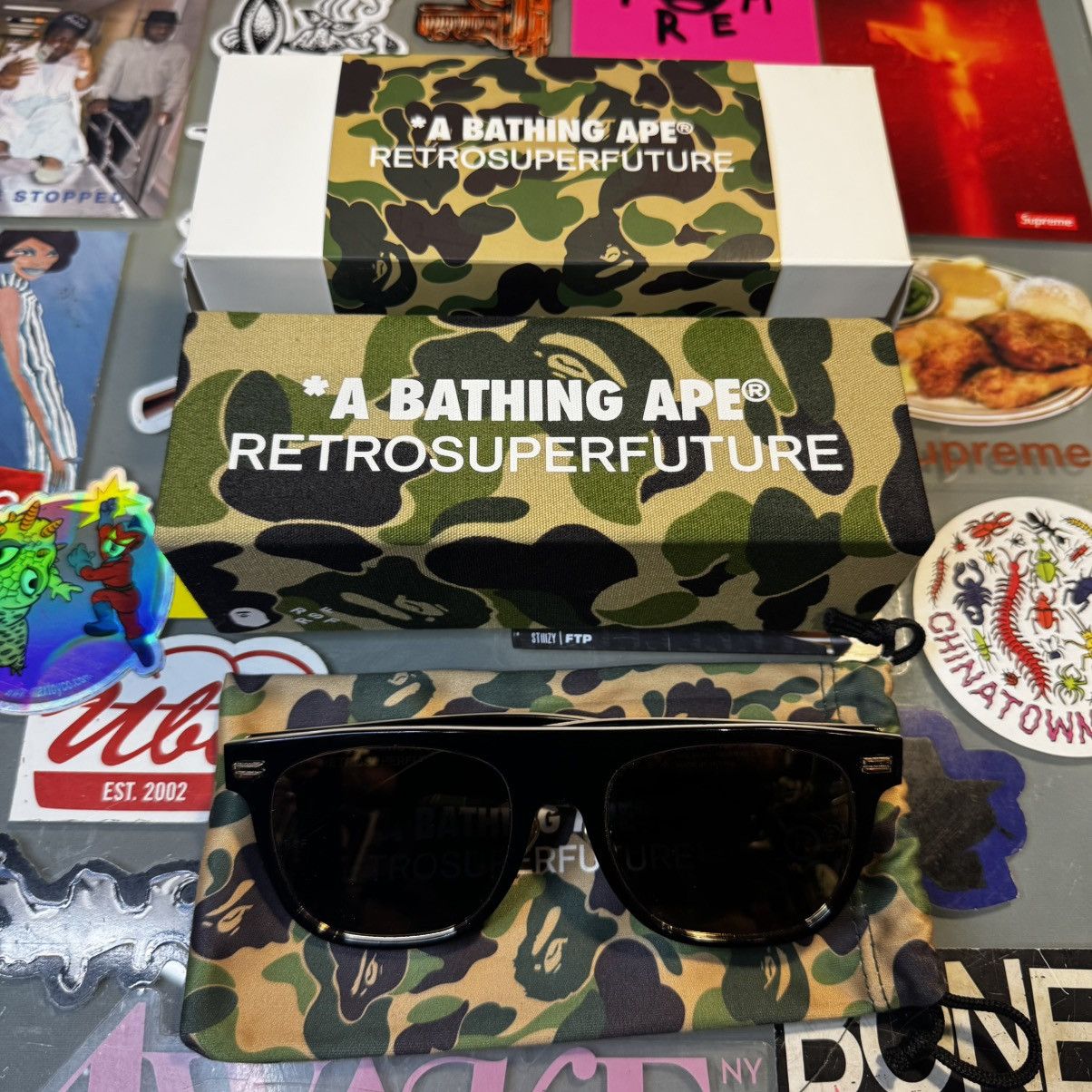 Bape RSF BAPE A Bathing Ape Retrosuperfuture Flat Top Sunglasses Size ONE SIZE - 6 Thumbnail