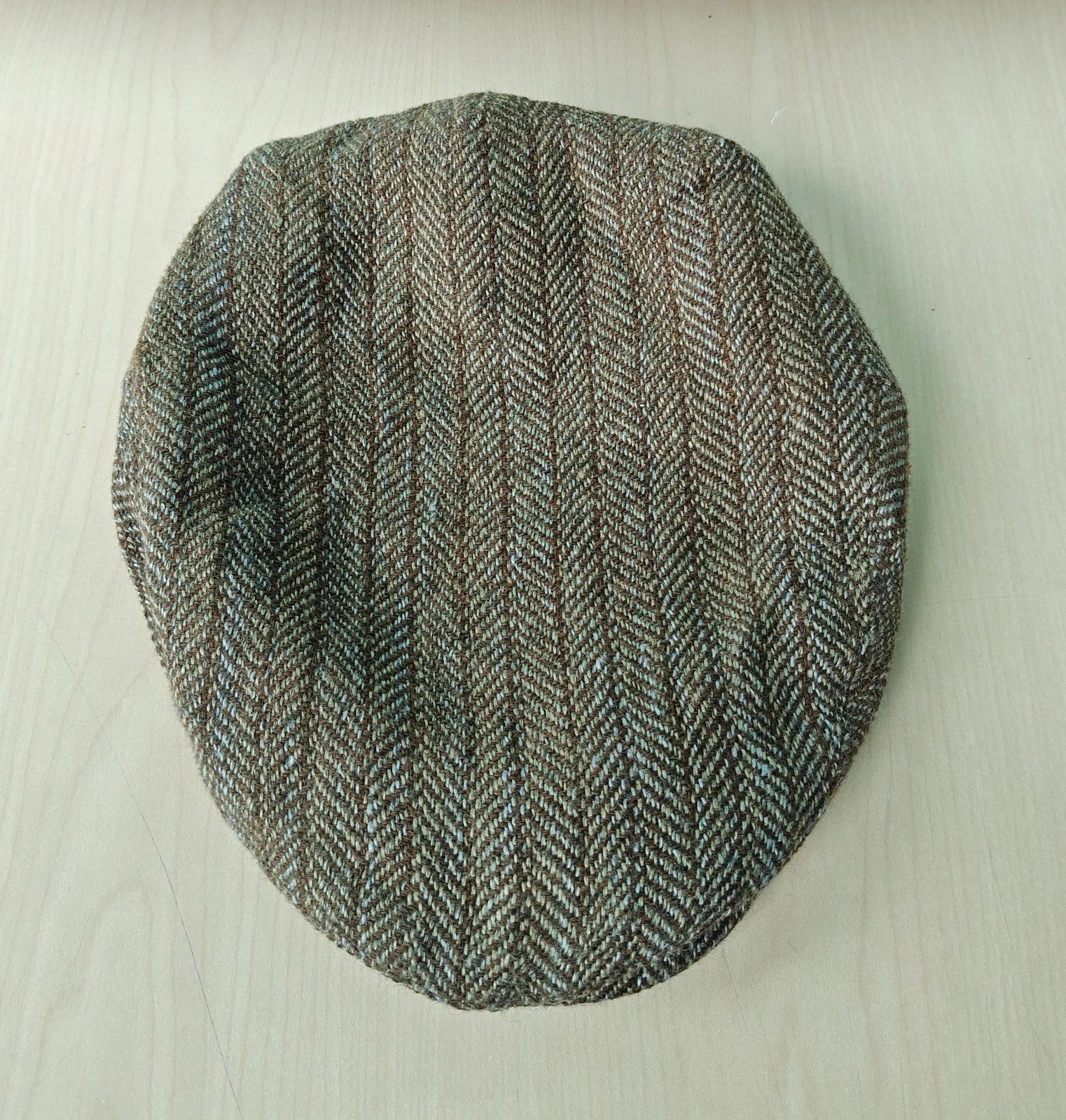 RRL Ralph Lauren DOUBLE RL Linen-Blend Herringbone Driver's Cap T/1911 Size ONE SIZE - 8 Thumbnail