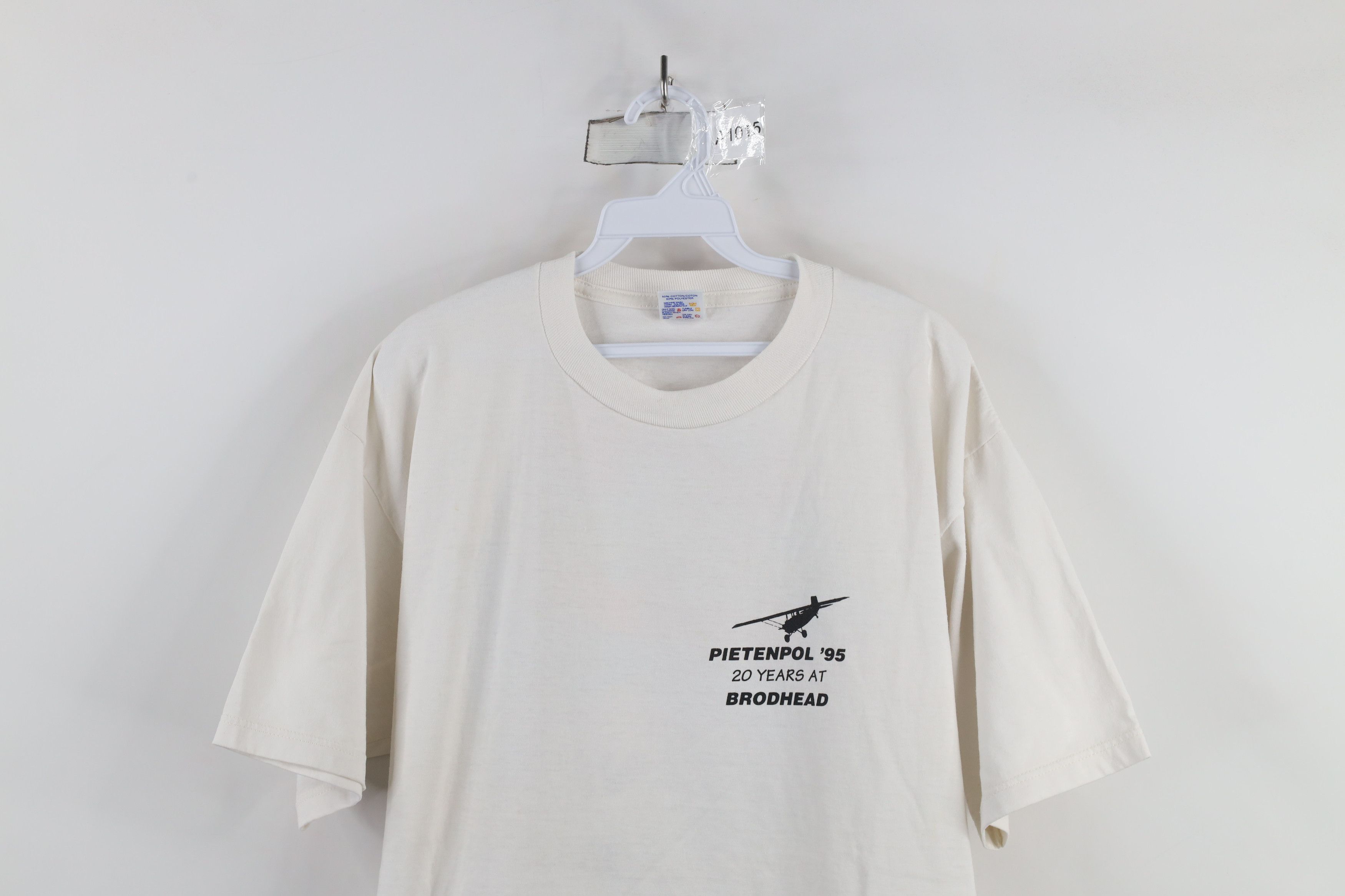 Vintage Vintage 90s At Brodhead Pietenpol Airplane T-Shirt White USA Size US XL / EU 56 / 4 - 2 Thumbnail
