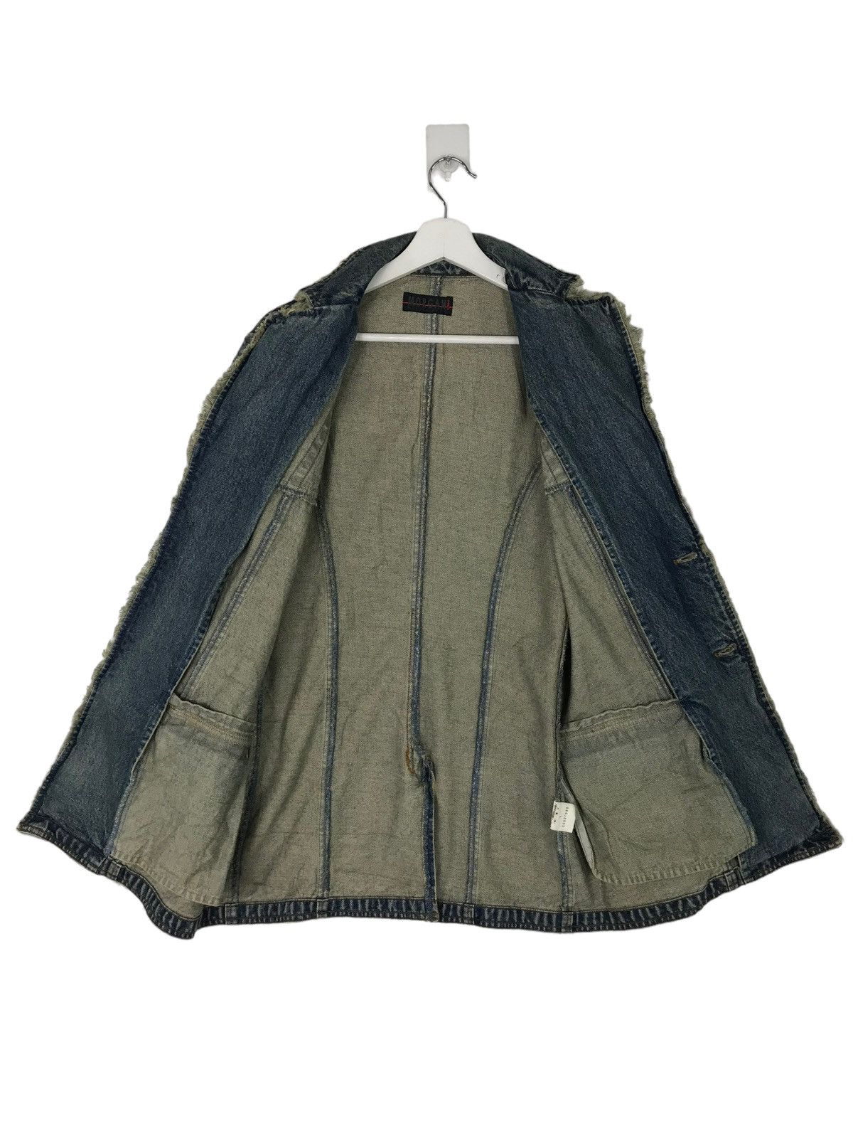Morgan Homme 💥 MORGAN HOMME DISTRESSED DYED DENIM JACKET Size US M / EU 48-50 / 2 - 7 Thumbnail