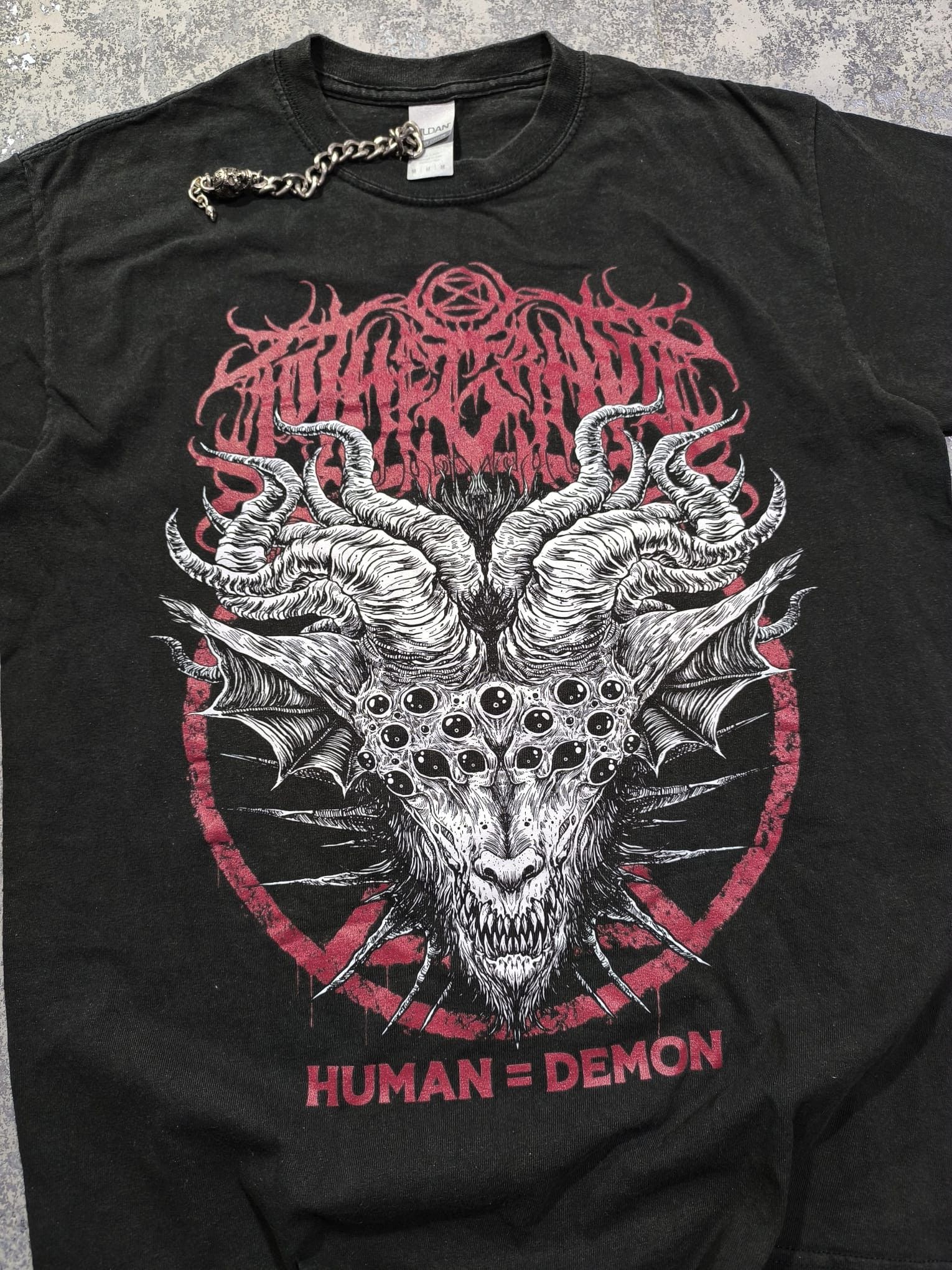 Band Tees human = demon rare brutal edgy metal tshirt opium type Size US M / EU 48-50 / 2 - 3 Thumbnail