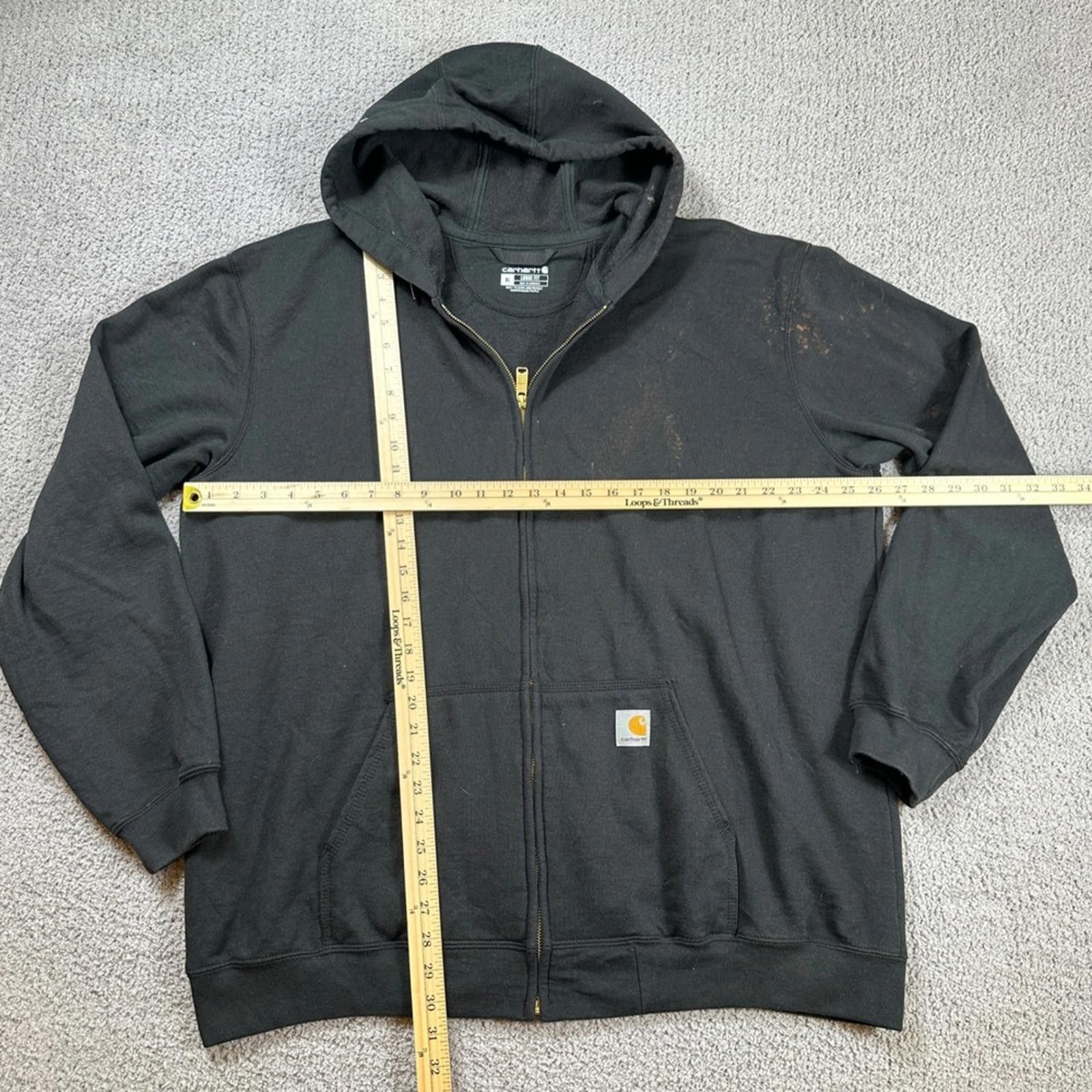 Carhartt Carhartt TS0122-M Mens XL Black Loose Fit Full Zip Hoodie Size US XL / EU 56 / 4 - 2 Thumbnail