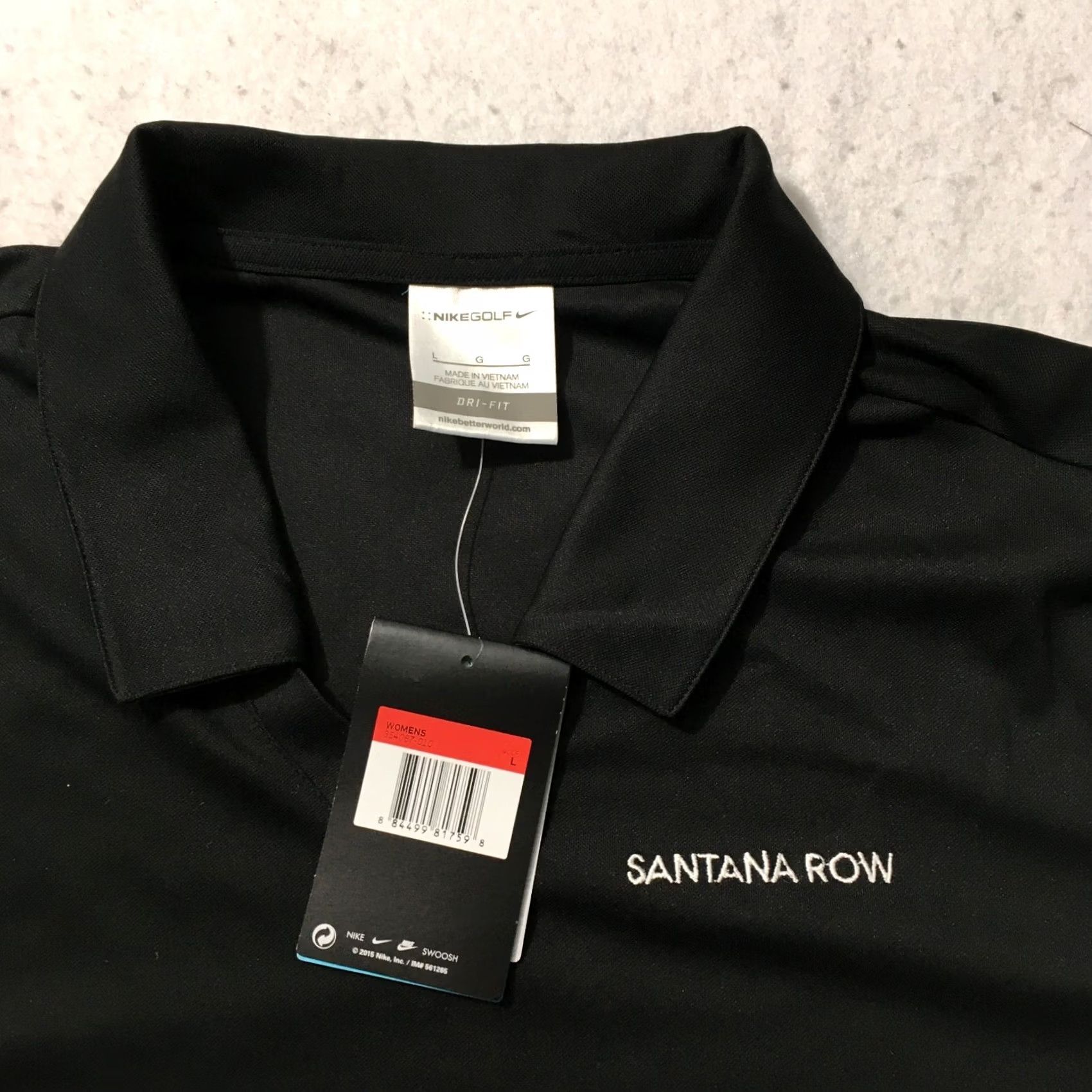 Nike Nike Polo Shirt Womens LARGE Black Dri Fit Golf SANTANA ROW Size L / US 10 / IT 46 - 2 Thumbnail