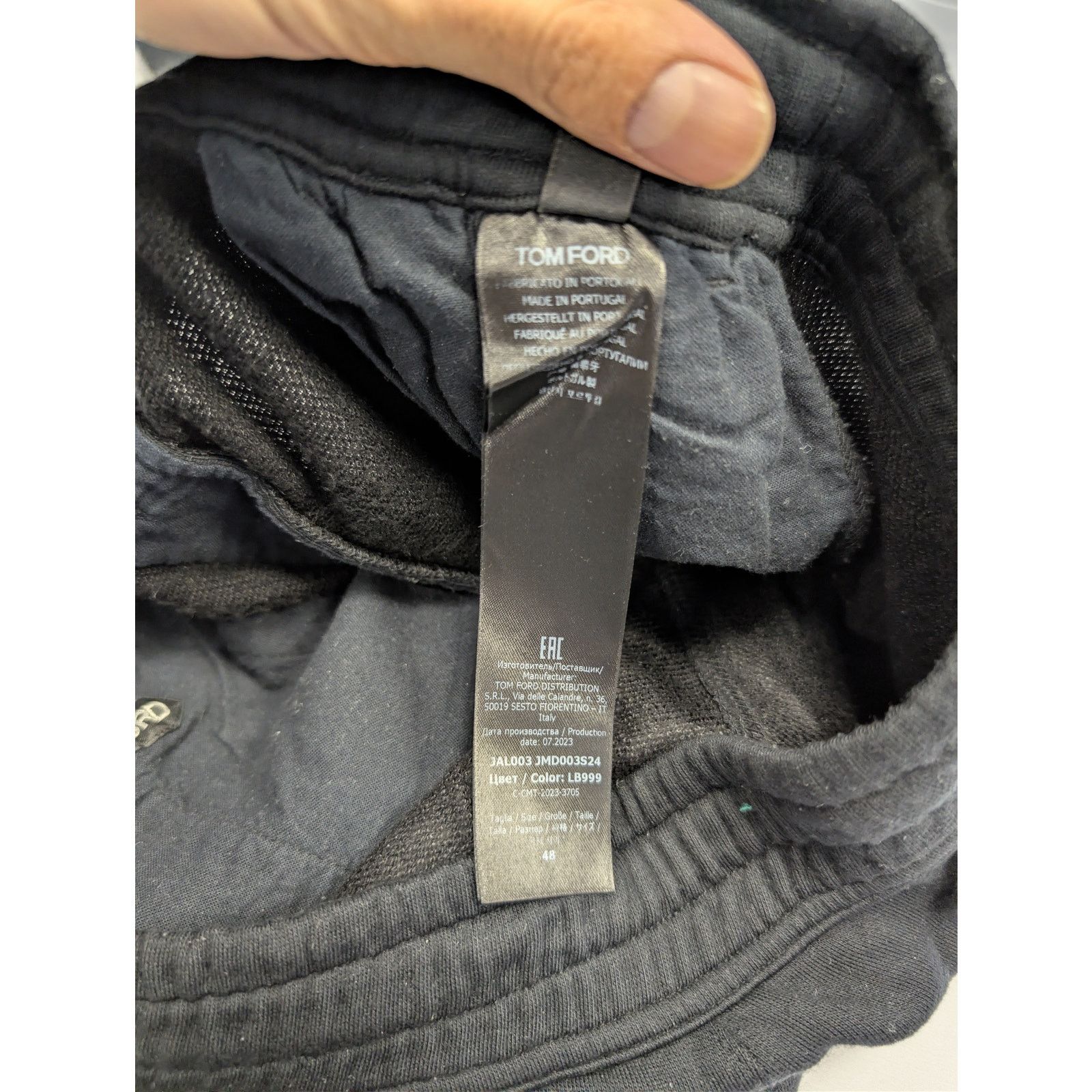 Tom Ford o1rshd1 CC20 Cotton jogging pants Trousers in Black Size US 32 / EU 48 - 17 Thumbnail