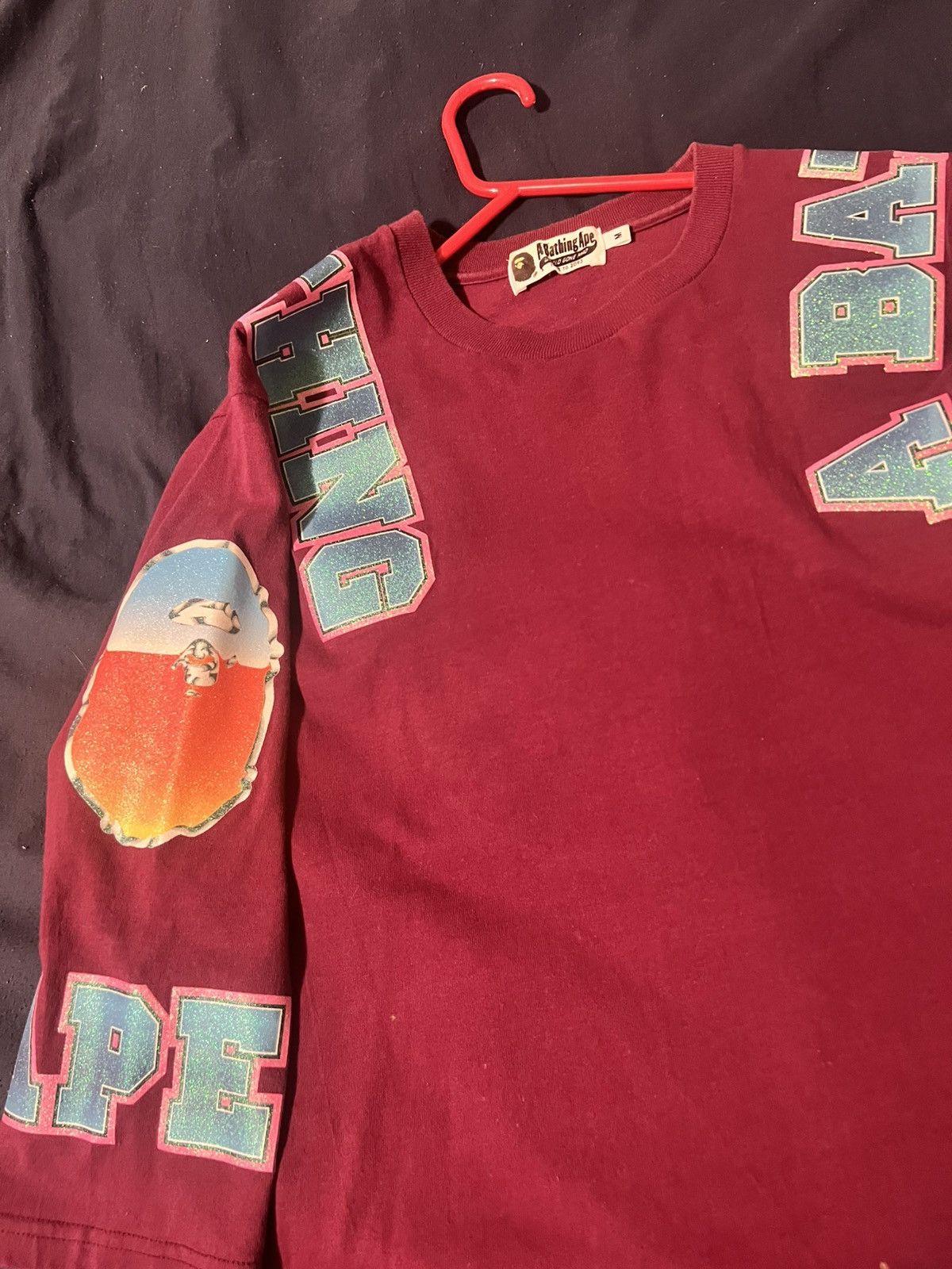 Bape Bape Burgundy Long Sleeve Size US M / EU 48-50 / 2 - 4 Thumbnail