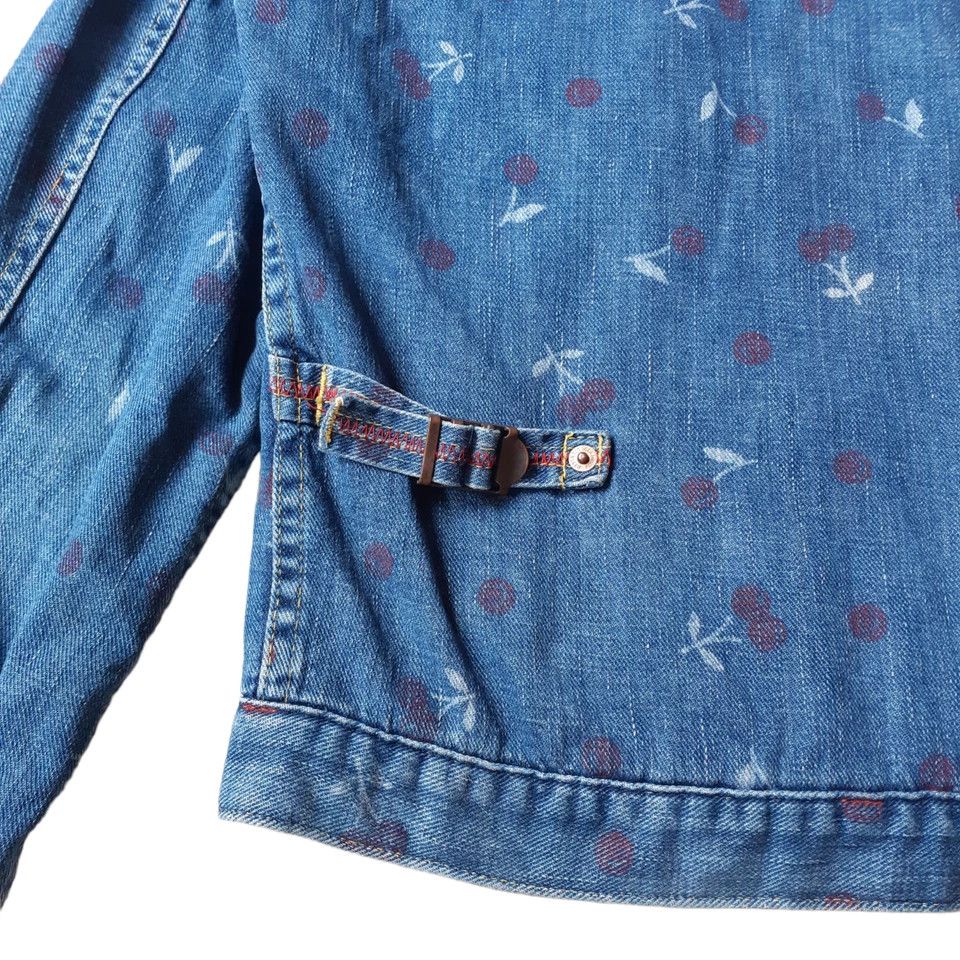 Hysteric Glamour Hysteric Glamour Cherry Print Denim Jacket Cinch Back Size S / US 4 / IT 40 - 9 Thumbnail