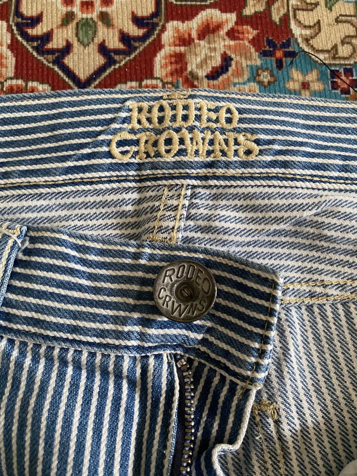 Japanese Brand Japanese Brand Rodeo Crowns DistressedPatchwork Design Denim Size US 30 / EU 46 - 14 Thumbnail
