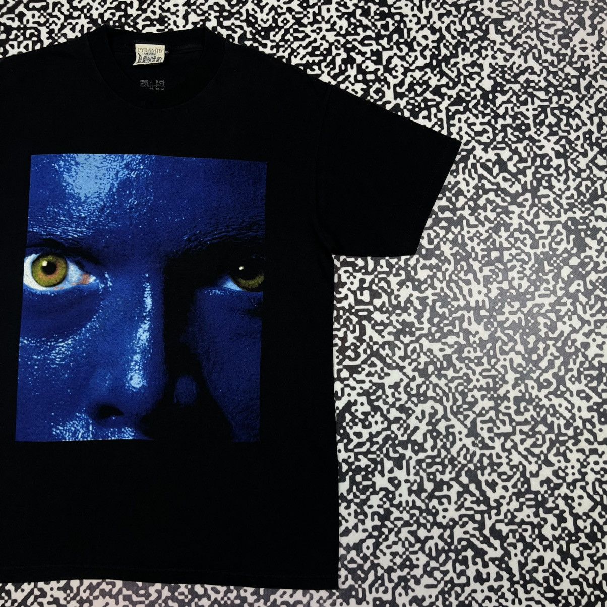 Band Tees Vintage 90s Blue Man Group Band Style Face Logo T-shirt Size US M / EU 48-50 / 2 - 3 Thumbnail