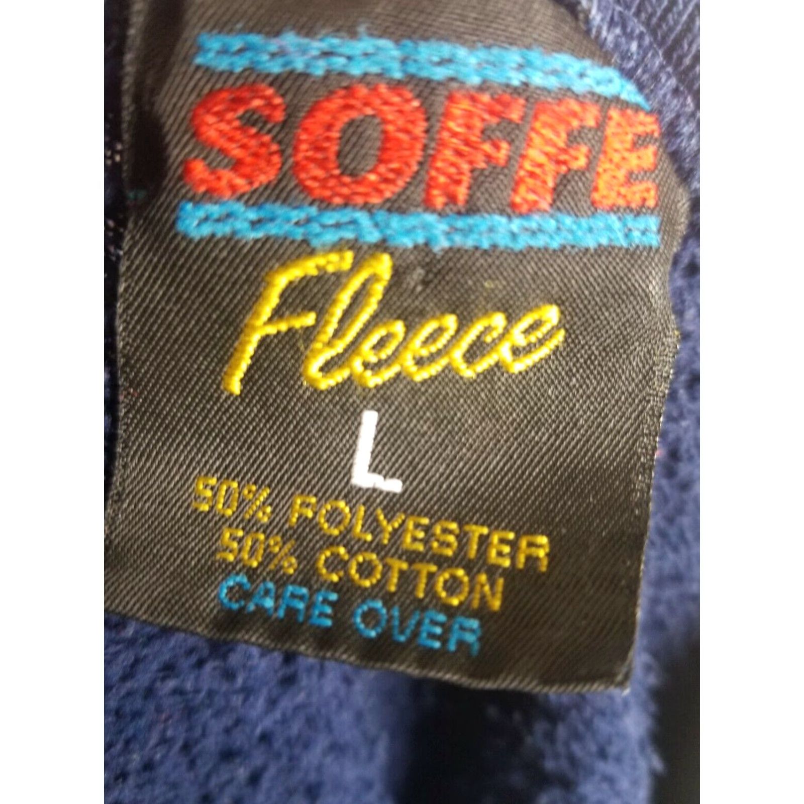 Soffe Vintage 90s United States Navy Sweatshirt L Mens Blue Soffe Distressed Double Sided USA Distressed Sweatshirt Size US L / EU 52-54 / 3 - 4 Thumbnail
