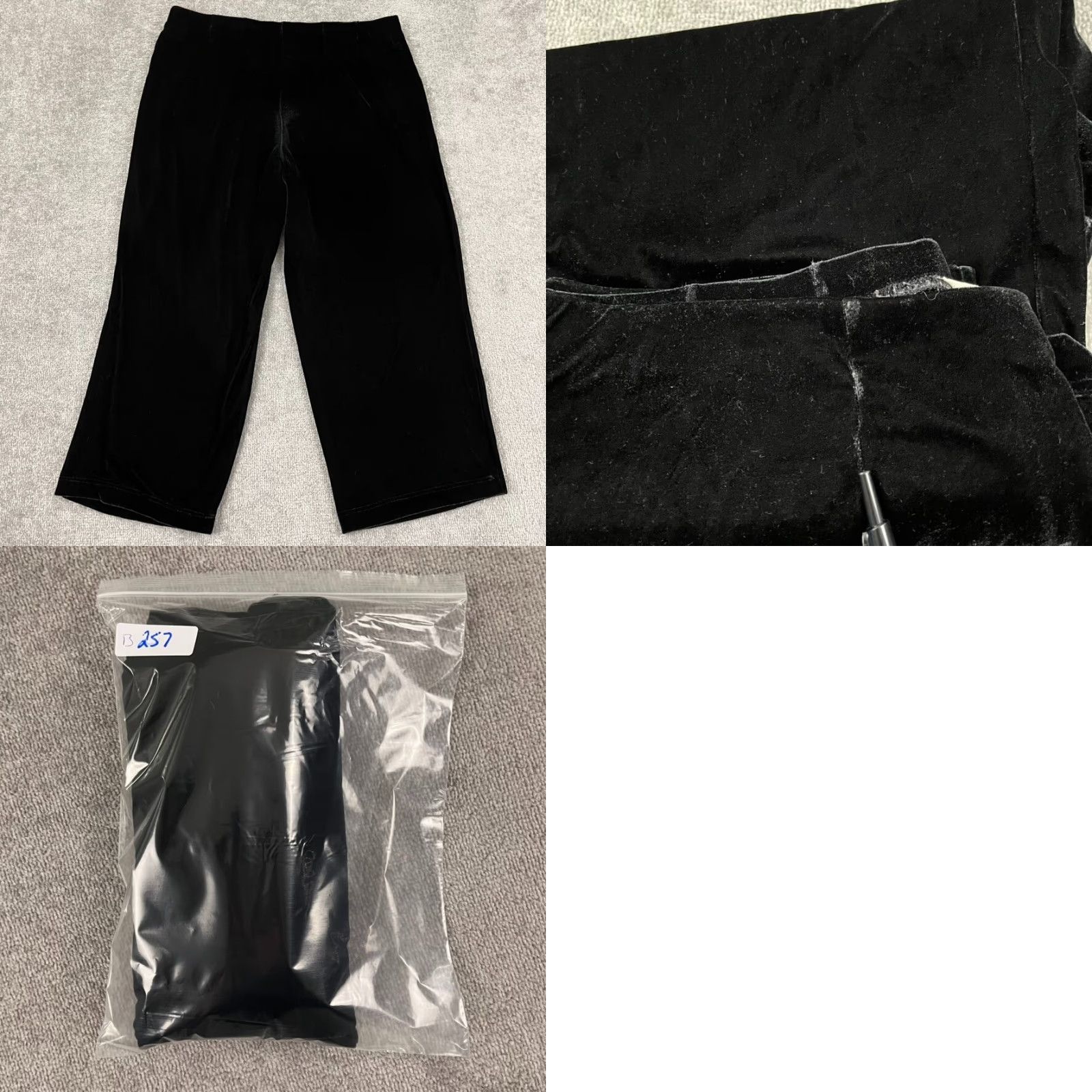 Velvet Vermont Country Store Pants Women 1X Plus Black Velvet High Rise Wide-Leg Lounge Pants Wide-Leg Black Velvet 1X Plus Womens Size 40" / US 18 - 8 Thumbnail