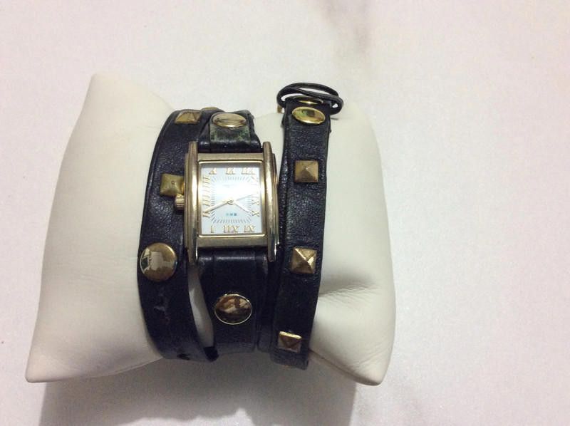Designer La mer ladies white dial black double leather strap Size ONE SIZE - 2 Thumbnail