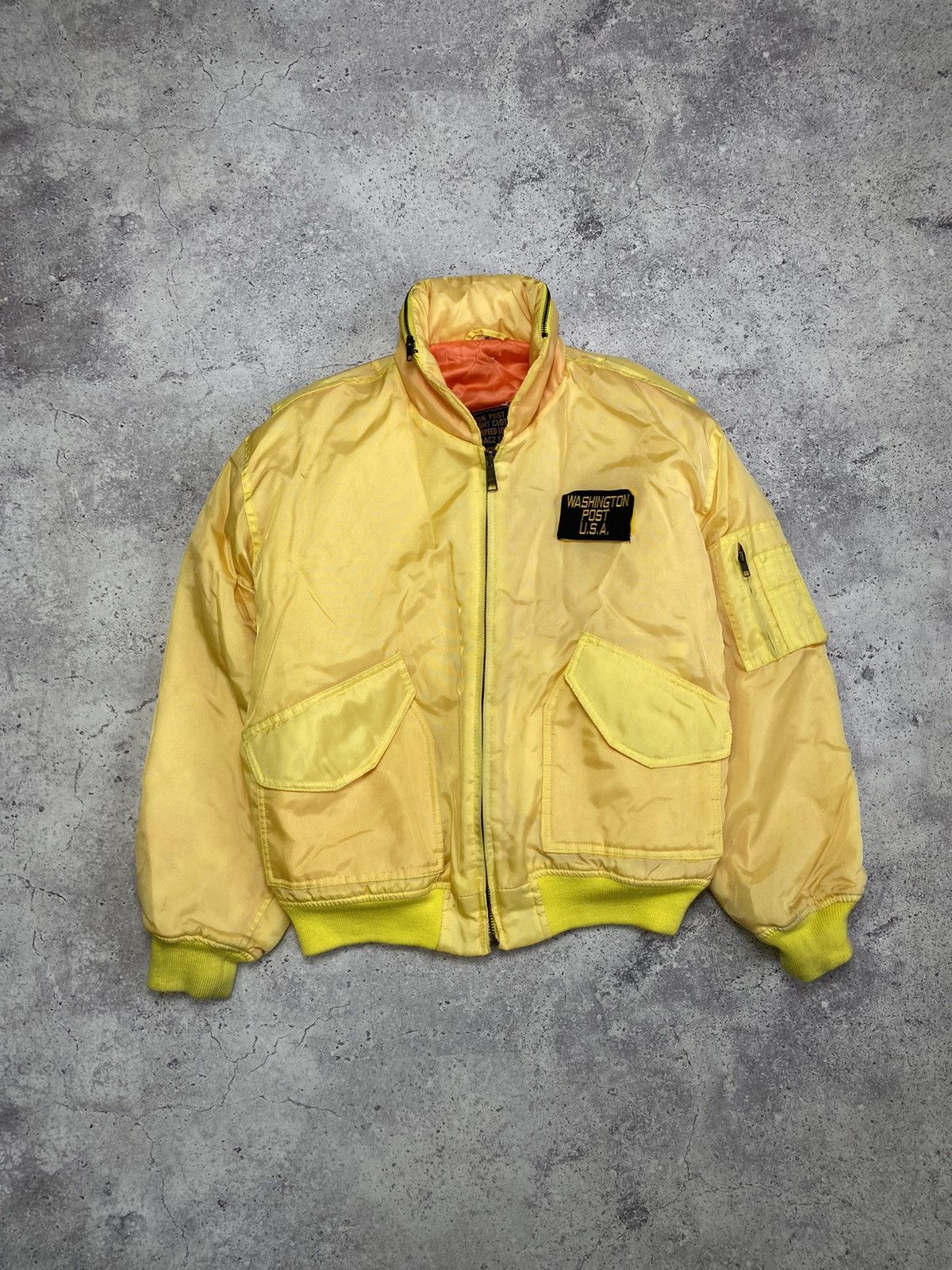 Alpha Industries 🇺🇸 Vintage Bomber Flight Jacket Washington Post USA Size US M / EU 48-50 / 2 - 8 Thumbnail