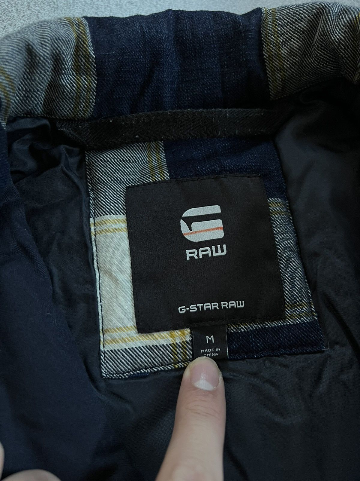 G-Star Men’s G-Star Raw Overshirt Zip Jacket Plaid Bomber Size M Size US M / EU 48-50 / 2 - 7 Thumbnail