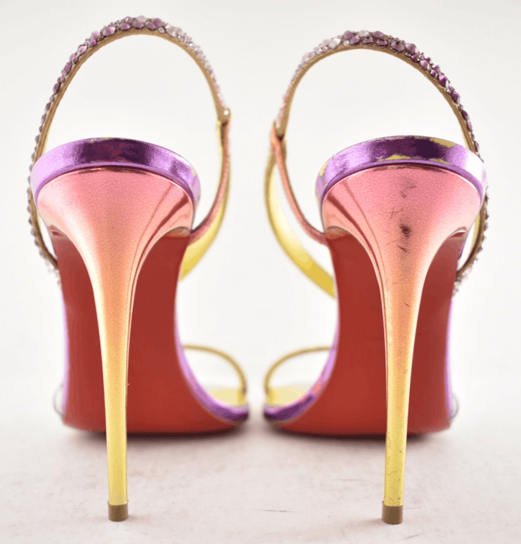 Christian Louboutin Rosalie Strass Boreal 100 Ankle Strap Sandal Heel Pump 38 Size US 8 / IT 38 - 17 Thumbnail