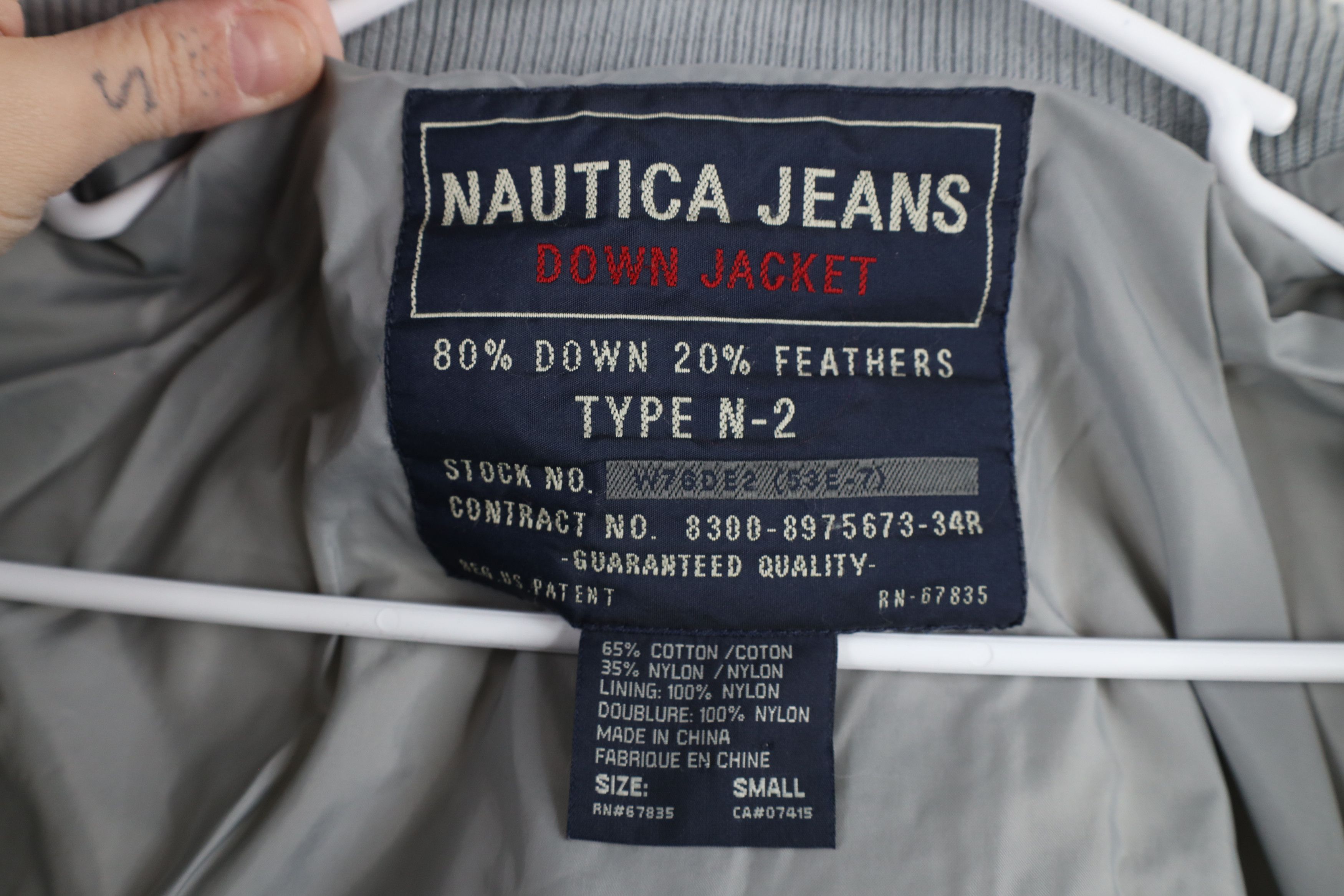 Nautica × Vintage Vintage 90s Nautica Duck Down Fill Hooded Puffer Jacket Blue Size US S / EU 44-46 / 1 - 10 Thumbnail