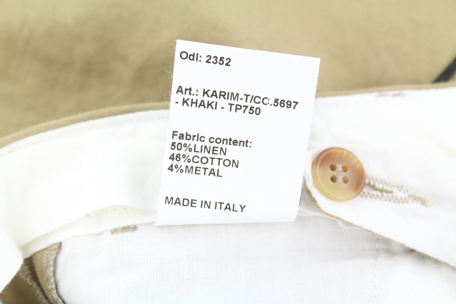 R13 WIDE LEG 25 Khaki Linen Blend Pleated Button Fly 87787 Size 25" / US 0 / IT 36 - 10 Thumbnail
