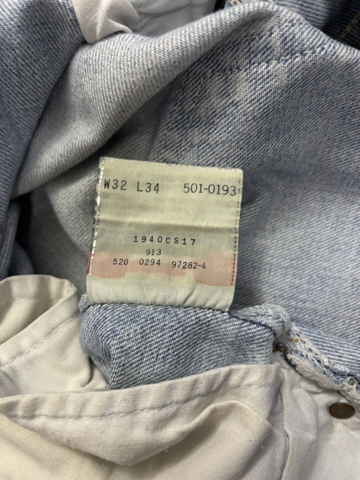 Levi's Vintage 90s Levis 501 Rusty Mud Wash Distressed Grunge Jeans Size US 31 - 23 Thumbnail