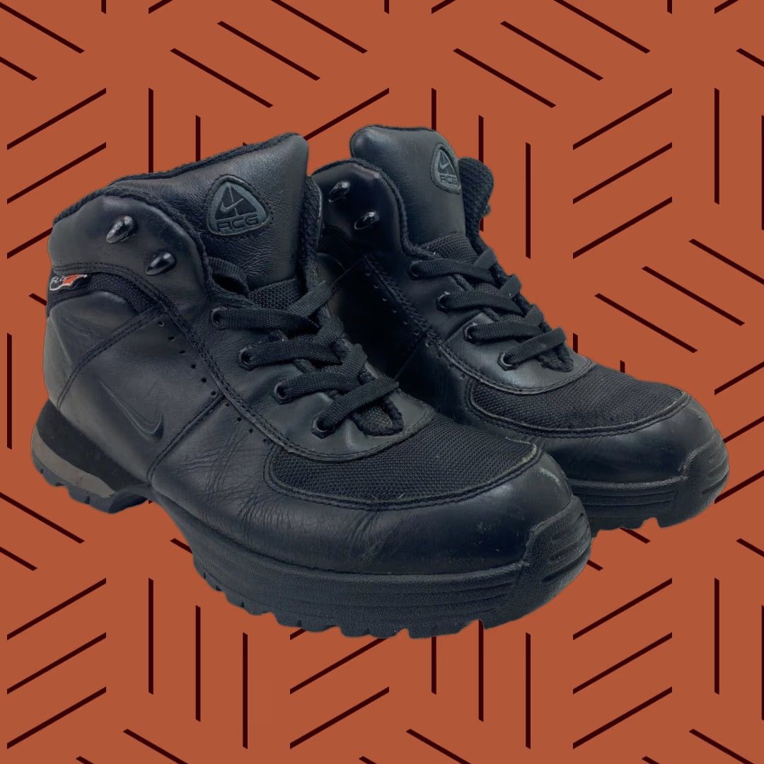 Nike VINTAGE NIKE AIR MAX ACG ALL CONDITIONS GEAR Boots Mens Size 9.5 Black Leather Seasonal Fall Winter 309722-001 Rare Size US 9.5 / EU 42-43 - 1 Thumbnail