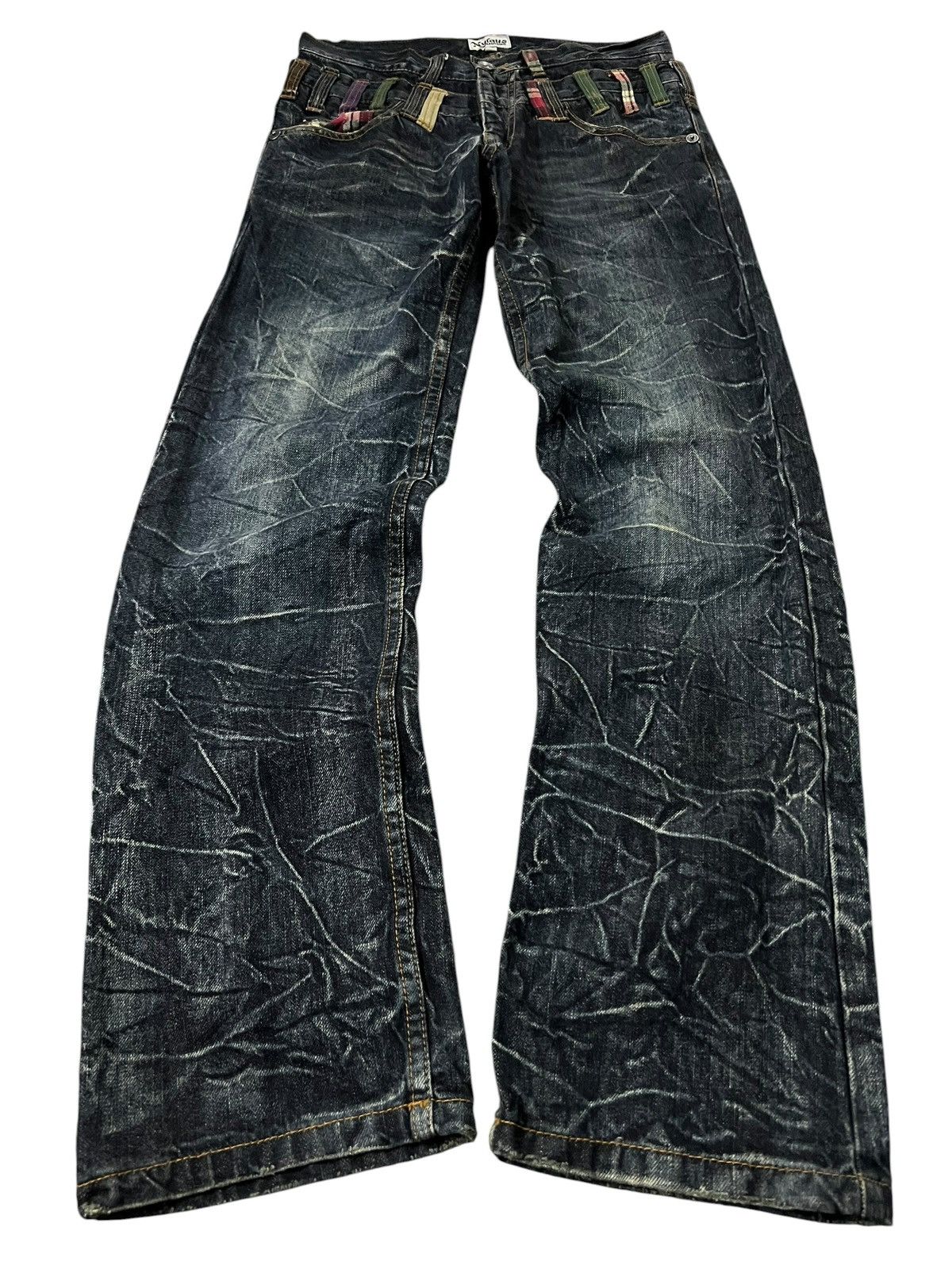 Japanese Brand 💥Double Waist💥Nylaus Clothing Clawmark Jean Very Rare Size US 29 - 1 Thumbnail