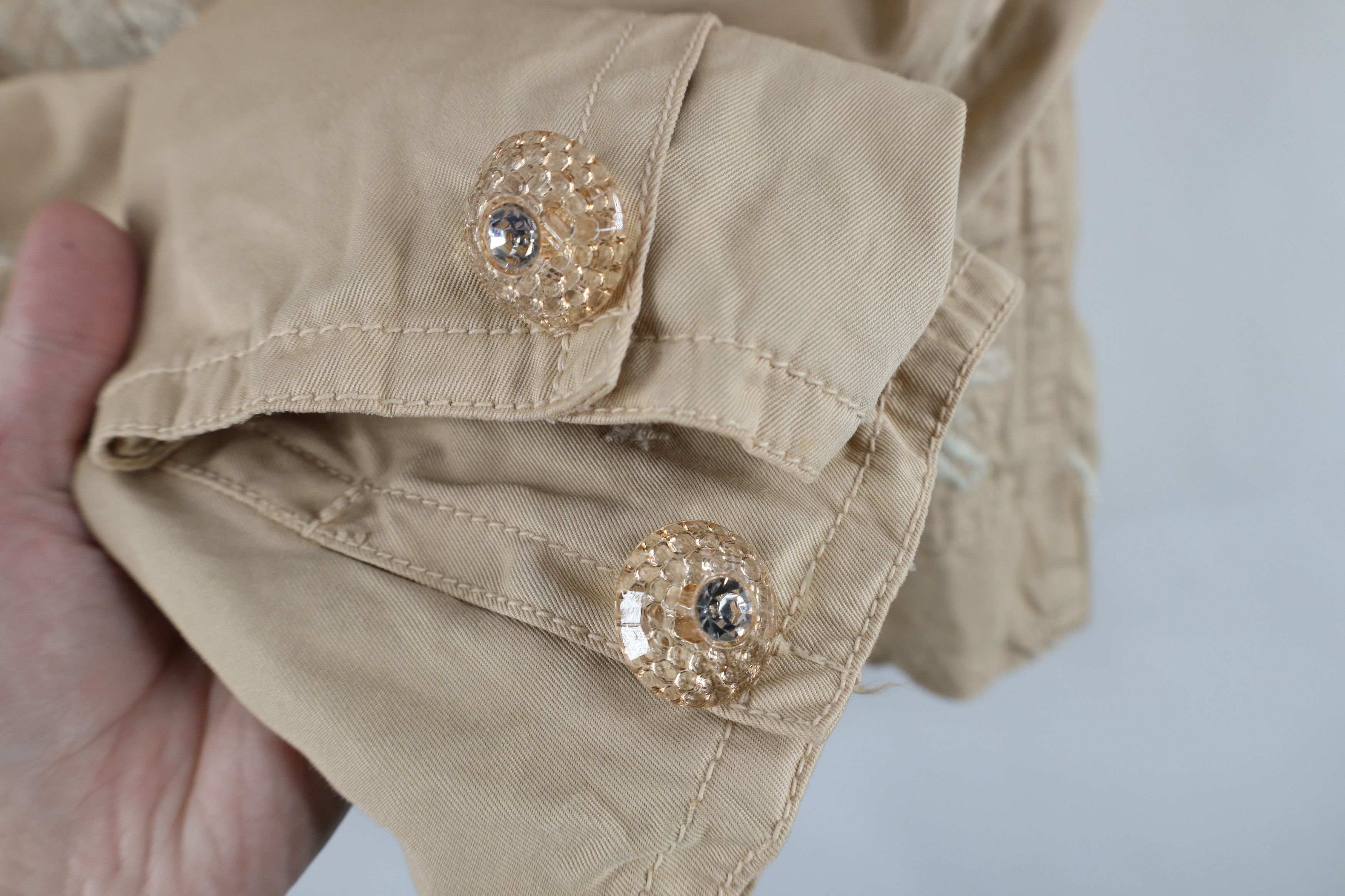 Johnny Was × Vintage Johnny Was Los Angeles Flower Blazer Jacket Beige Size M / US 6-8 / IT 42-44 - 6 Thumbnail