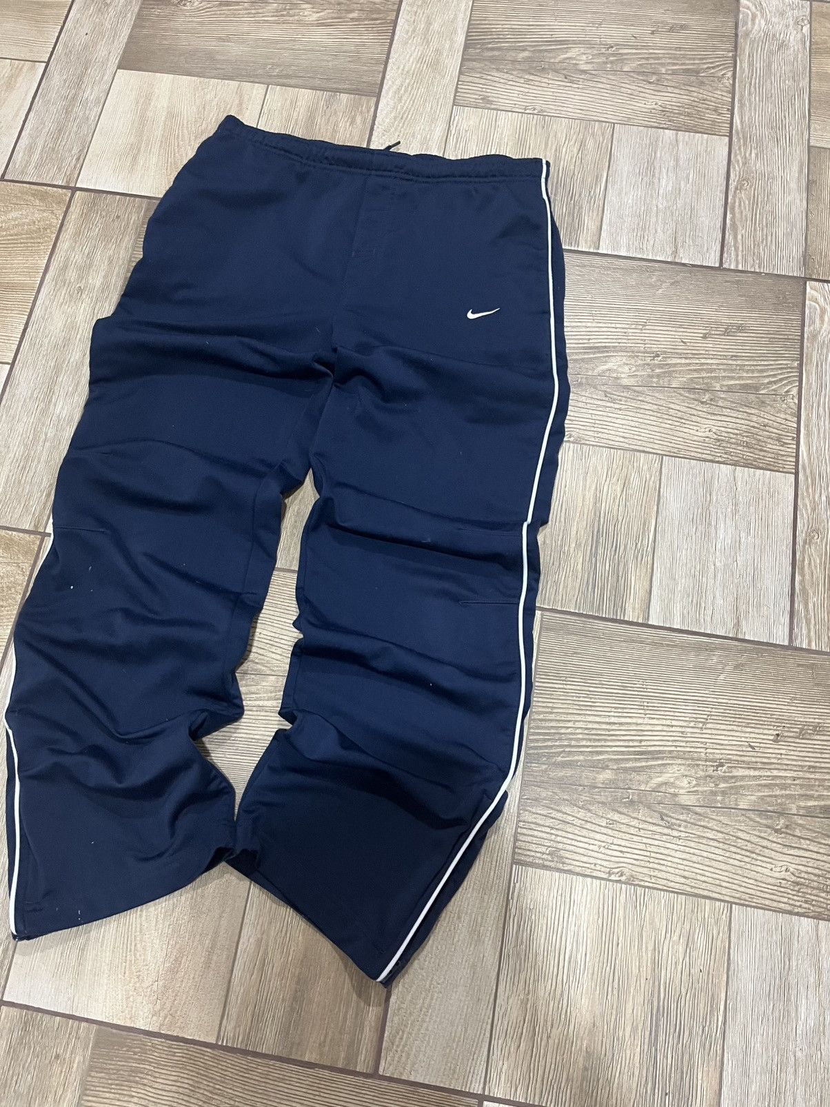 Nike 💎 vintage nike y2k baggy track pants (navy blue) Size US 30 / EU 46 - 3 Thumbnail