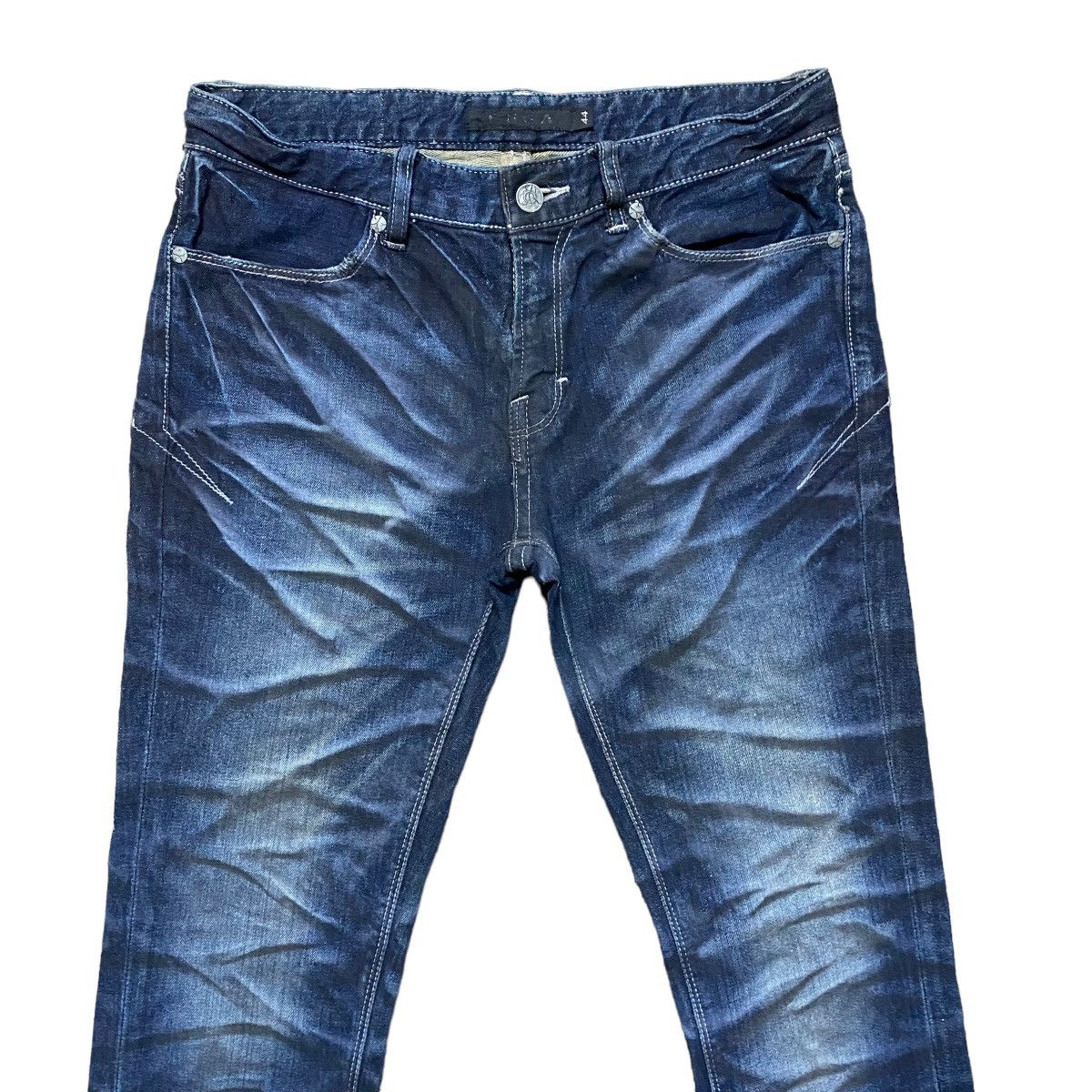 GOSTAR DE FUGA Fuga Waxed Denim Flare Jeans Slim Size US 30 / EU 46 - 3 Thumbnail