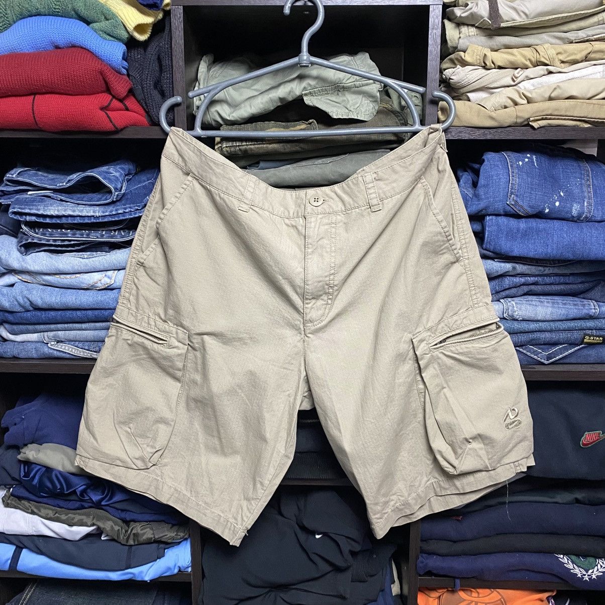 Nike Vintage Nike 90 Cargo Denim Cordura streetwear shorts Size US 34 / EU 50 - 1 Thumbnail