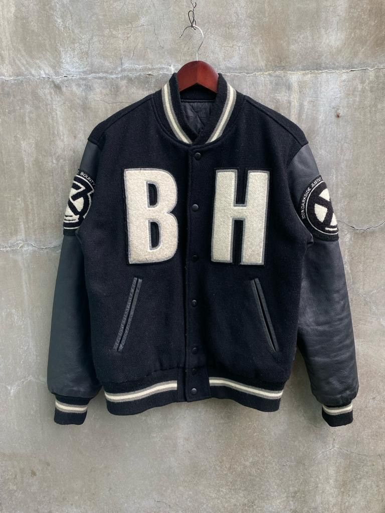 Bounty Hunter 120% Dark Side Justice Leather Varsity Jacket Size US M / EU 48-50 / 2 - 8 Thumbnail